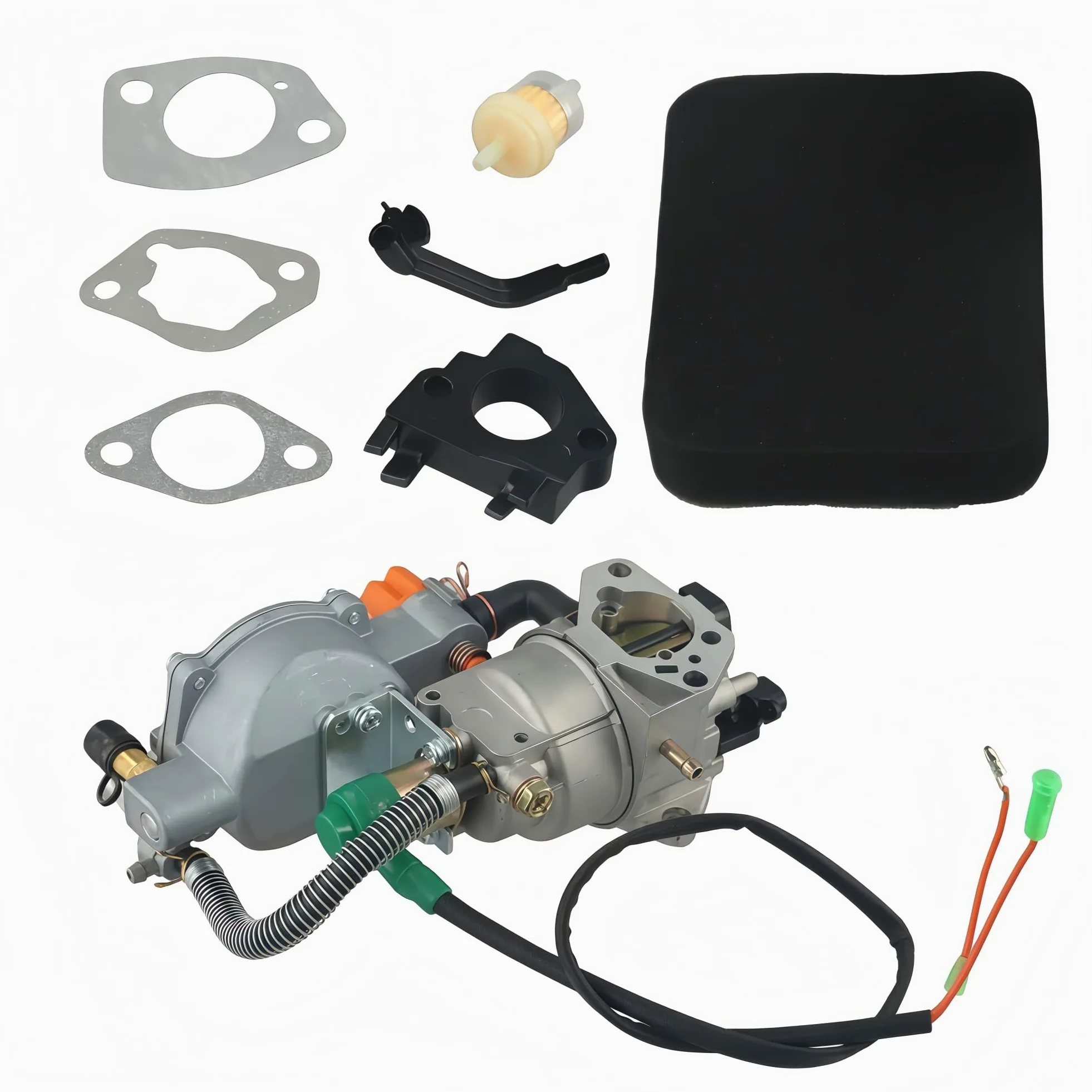 Carburador Kit de carburador conversión NG combustible dual para generadores 4,5 KW a 10, herramienta eléctrica jardín