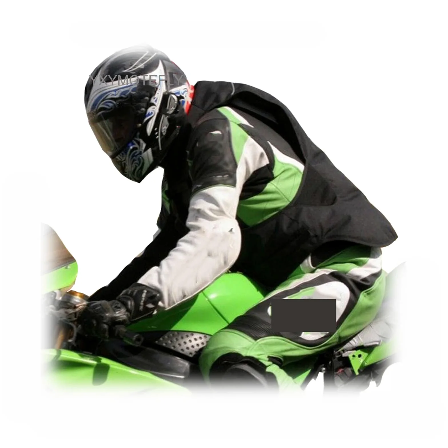 Chaleco Airbag Moto Chaleco Hinchable Motocross Malla Transpirable 3D, Múltiples Bolsas De Aire Chamarra Reflectante Con Cierre