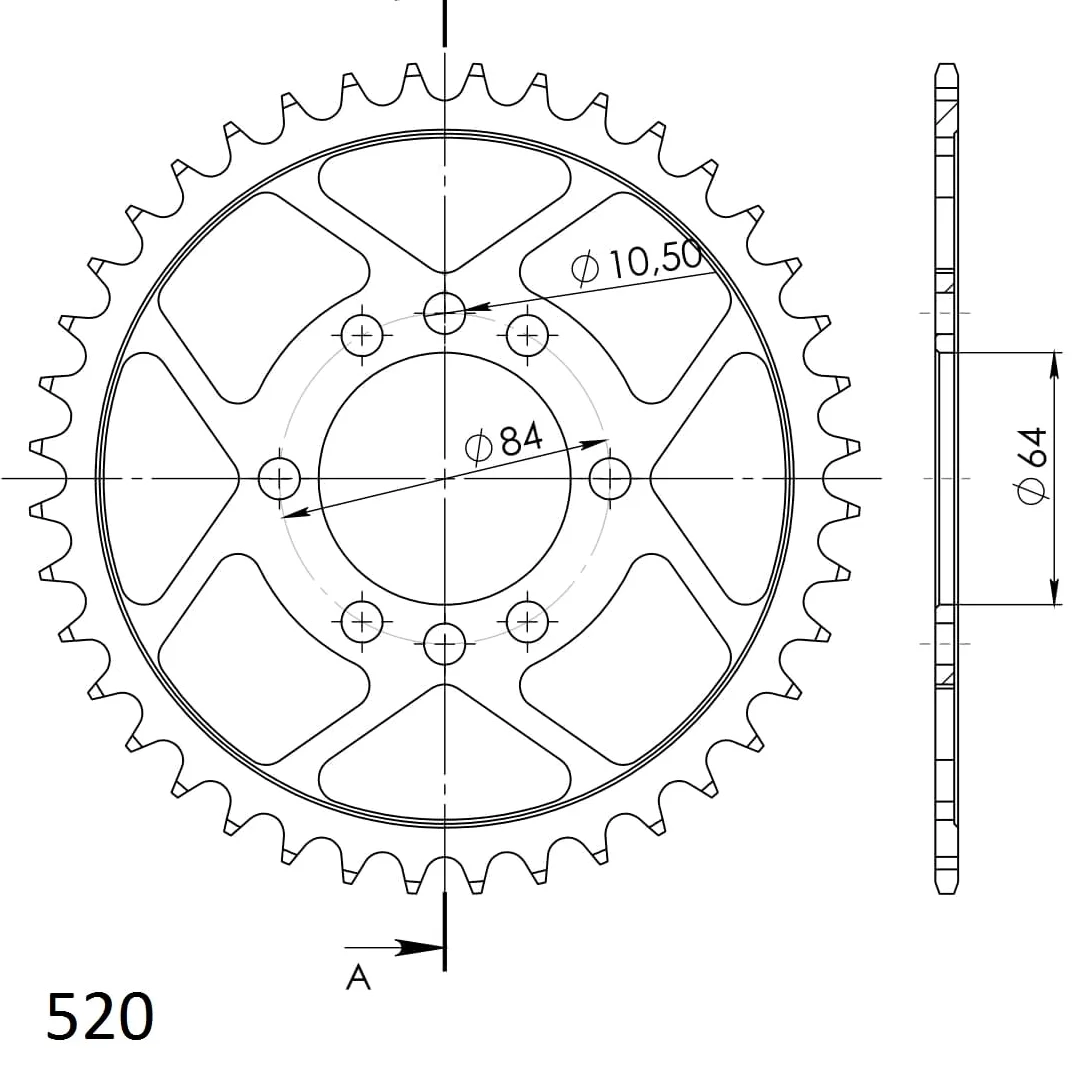 Juego de cadena DID de acero 520ZVM-X/96 sin fin para Suzuki LT-Z Quadsport, Kawasaki KFX Sport 400 cc