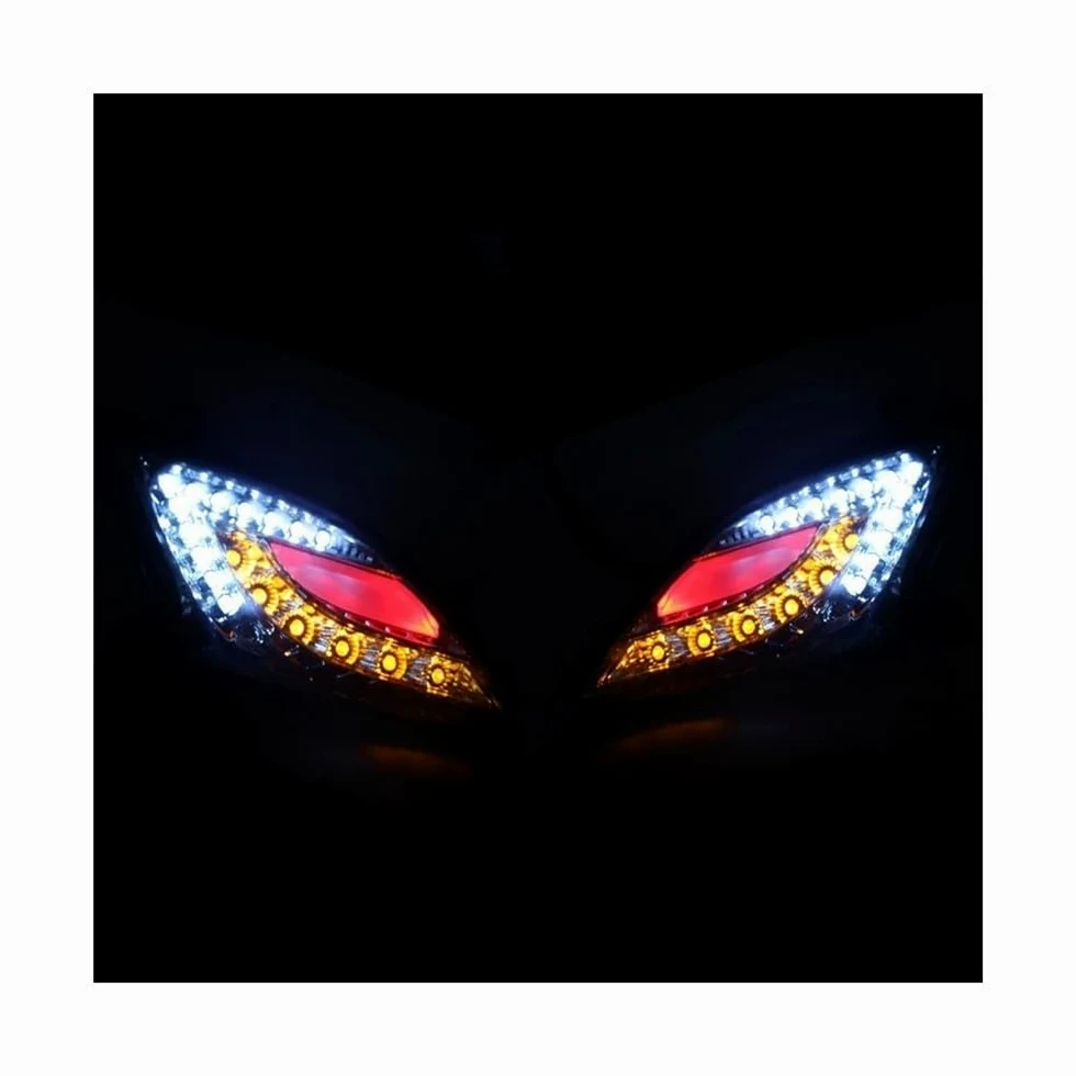 Nisza luces señalización Accesorios De Motocicletas Para YA&MAHA CYGNUS-X SE44J 2008-2012 Motocicleta Scooter Luz LED De Intermitente Luz Indicadora (Color : Red)