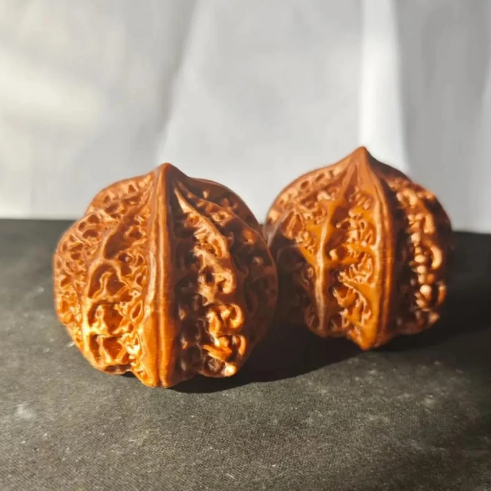 Empuñadura antideslizante de nogal natural, nueces tradicionales de mano y dedos, regalo para hombre