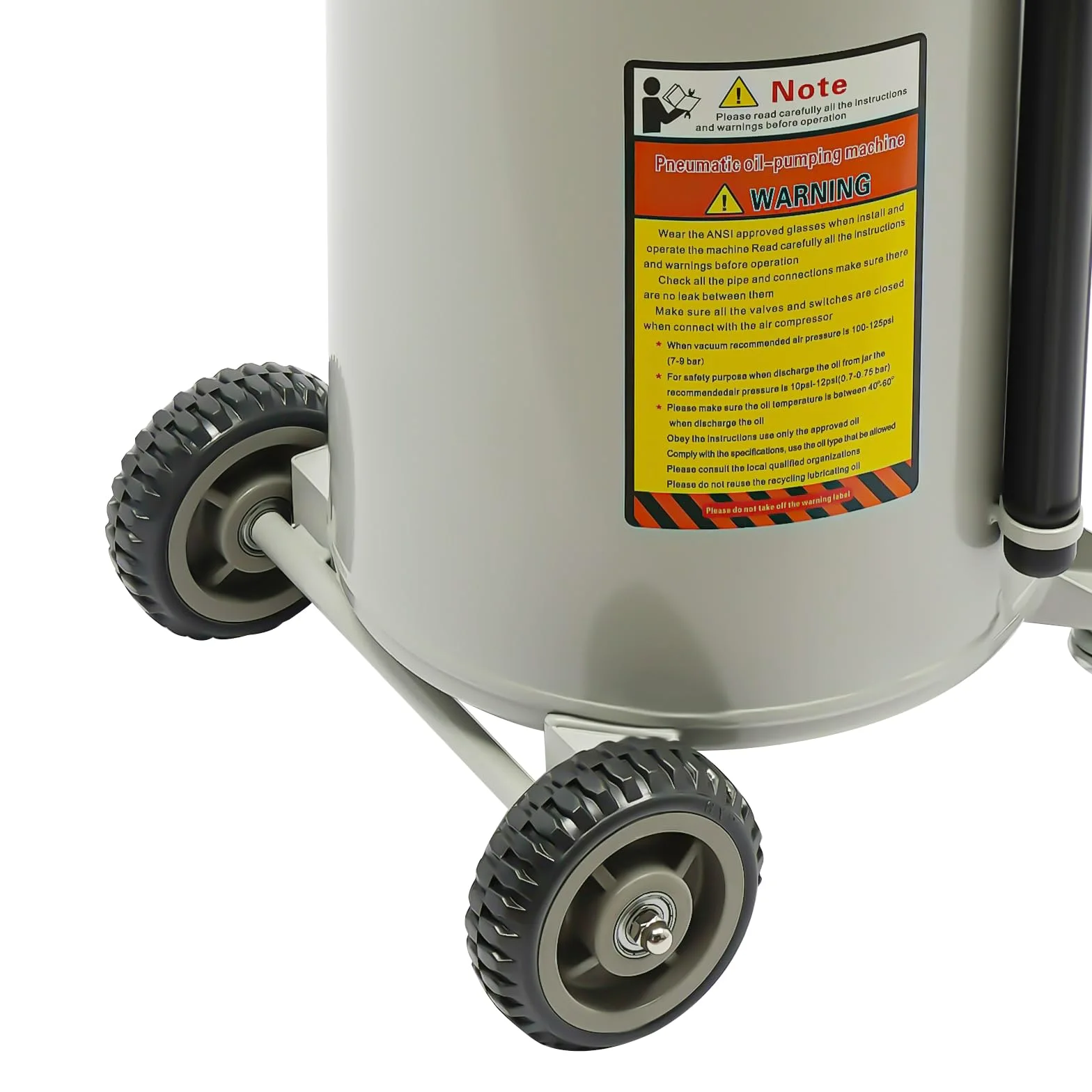 Colector de aceites usados, depósito de 75 l, depósito de recogida de aceite usado, depósito con válvula de seguridad