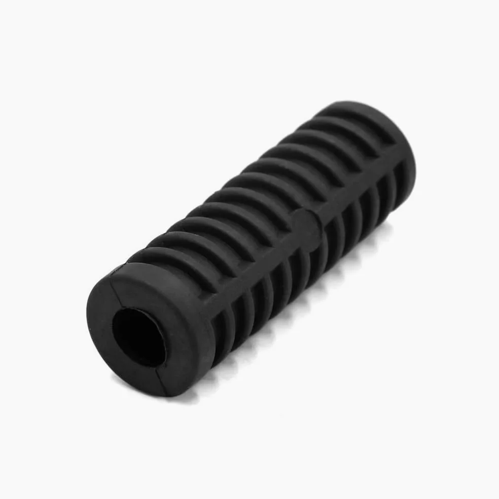 Estriberas Reposapiés Goma Antideslizante De 12 Mm Diámetro Para Motocicleta, Color Negro