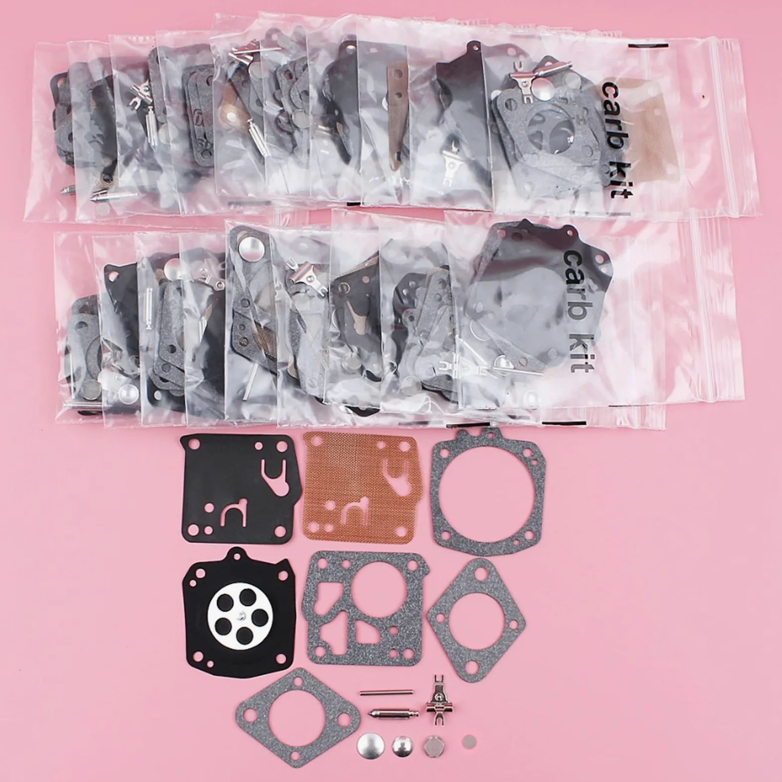 20 unids/Lote Kit de reconstrucción de reparación de carburador Apto for Tillotson Homelite X-12 Super XL Motosierra Repuesto RK-23HS RK23HS Бензопила