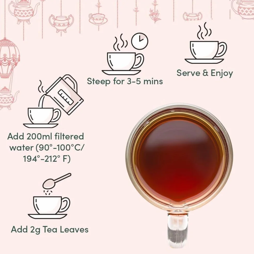 VAHDAM Juego De Regalo De Té Chai 3 Variedades Surtido De Té Suelto 100% Puro Sin Gluten Sin OGM Caja De Regalo