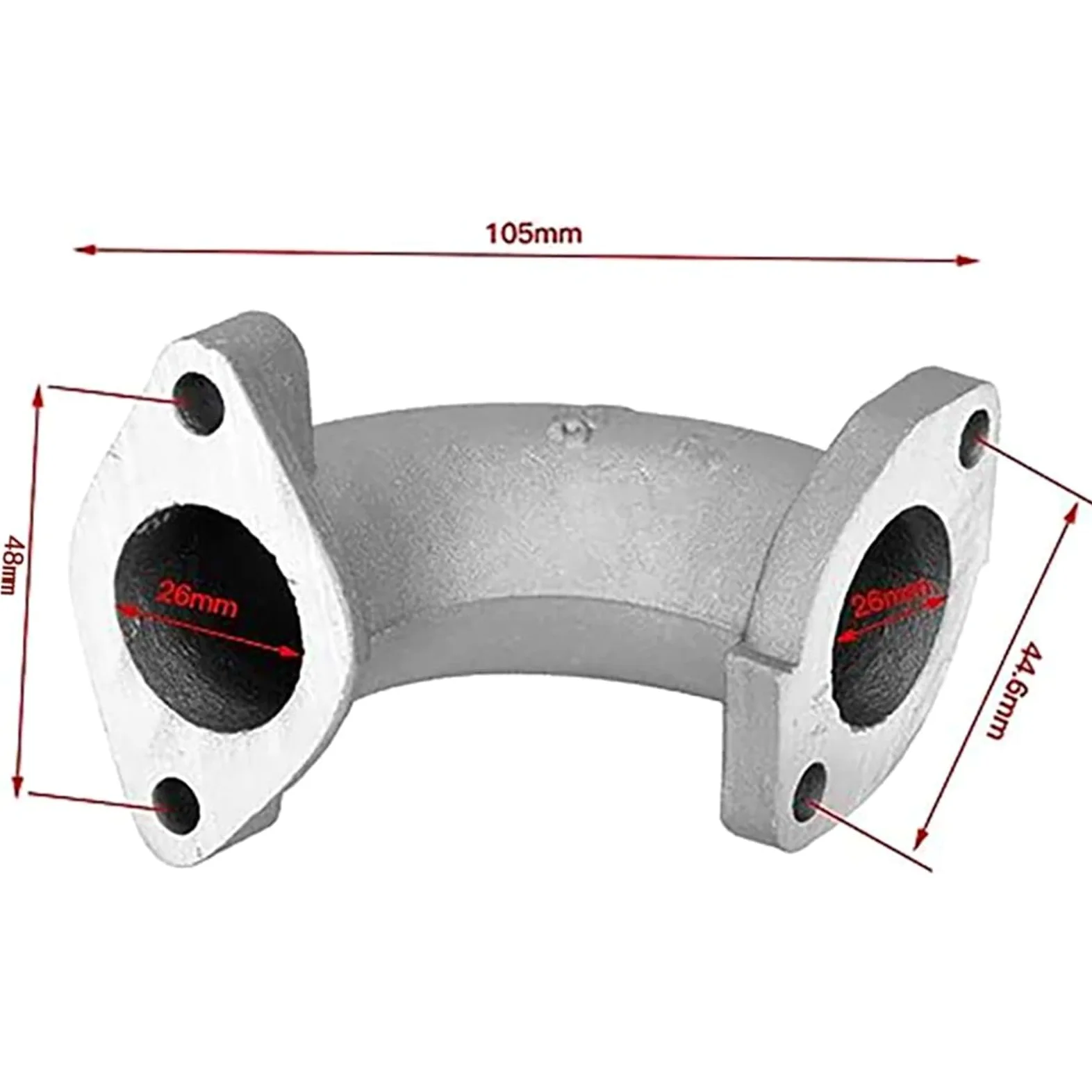 Kit De Carburador Motocicleta 2T 4T, Brida PE con Tubo Curvo Entrada, Juego Codo Aire Frío Chorros