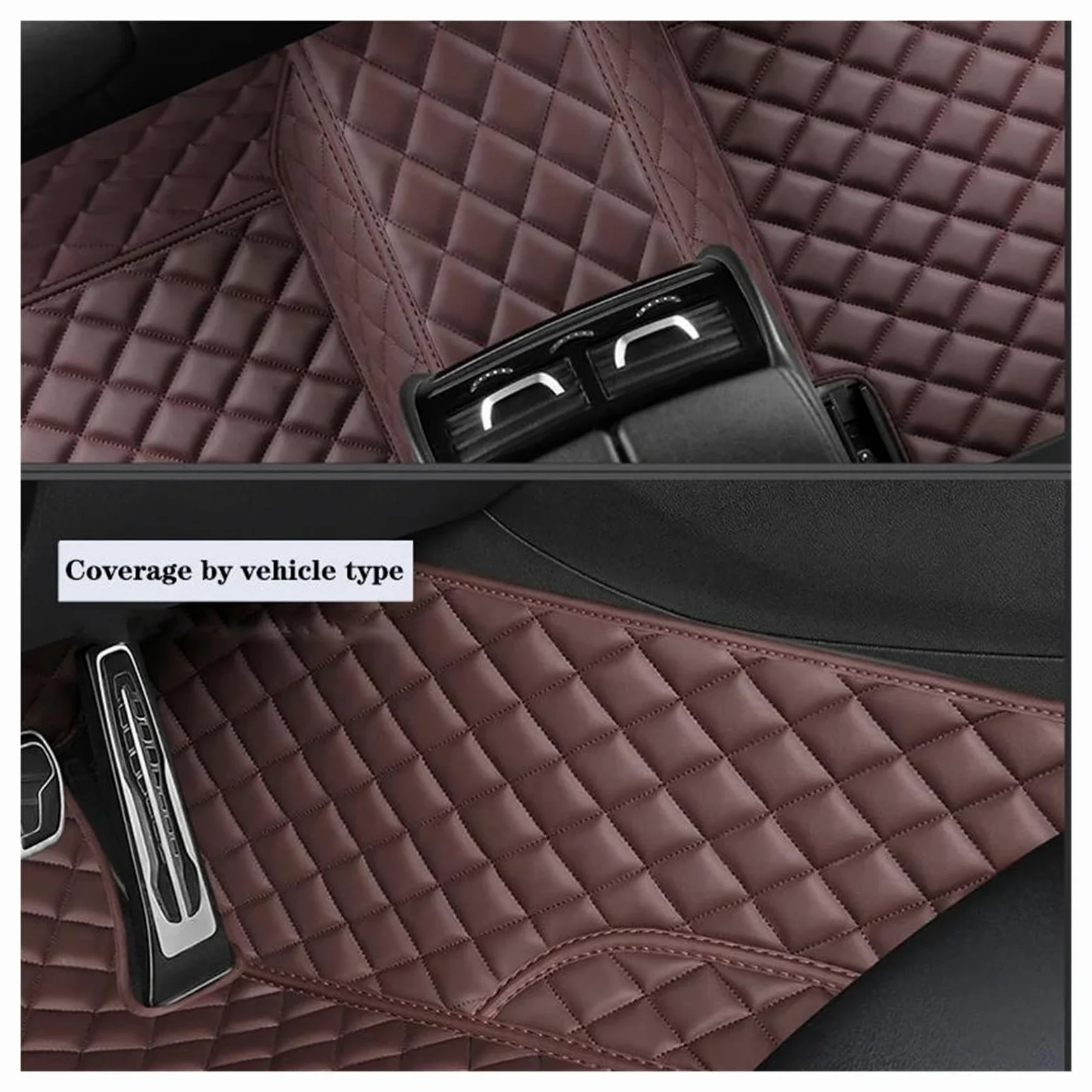 Alfombra Goma Alfombrillas Personalizadas 5D para Jaguar XF 2008 2009 2011 2012 2013 2014 2015(Beige)