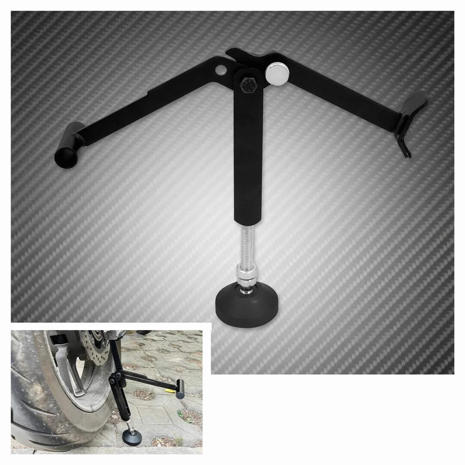 Pata Soporte Apoyo Caballete De Rueda Ahorro para Motocicleta, Pata Cabra, Elevador Universal, Soporte Lateral, Bastidor Elevación Brazo Oscilante