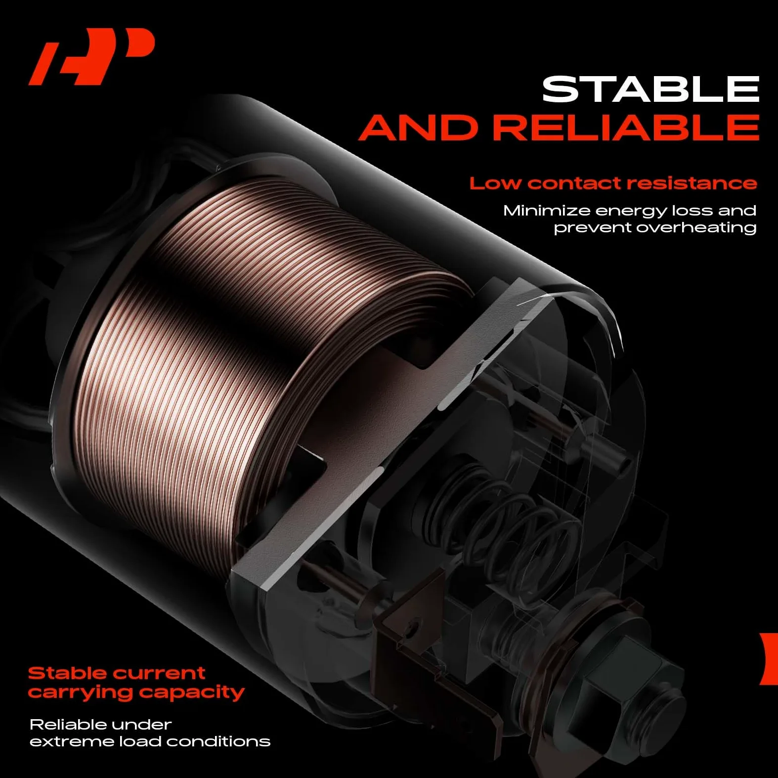 A-Premium Solenoide de arranque de 24 V | Compatible con el modelo Remy 50MT