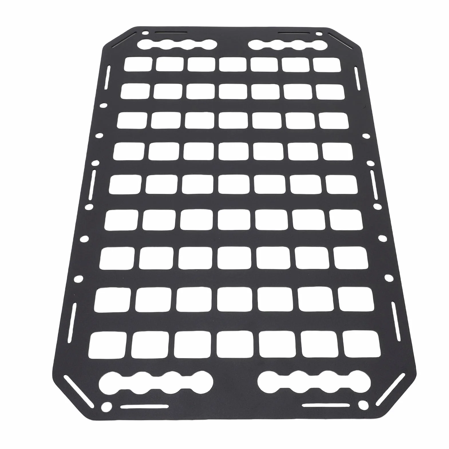 Akozon Panel Molle de Camión de Aleación de Aluminio Multifuncional, Organizador de Almacenamiento de Vía L para Automóviles, SUV, RVs, 483x311x2mm