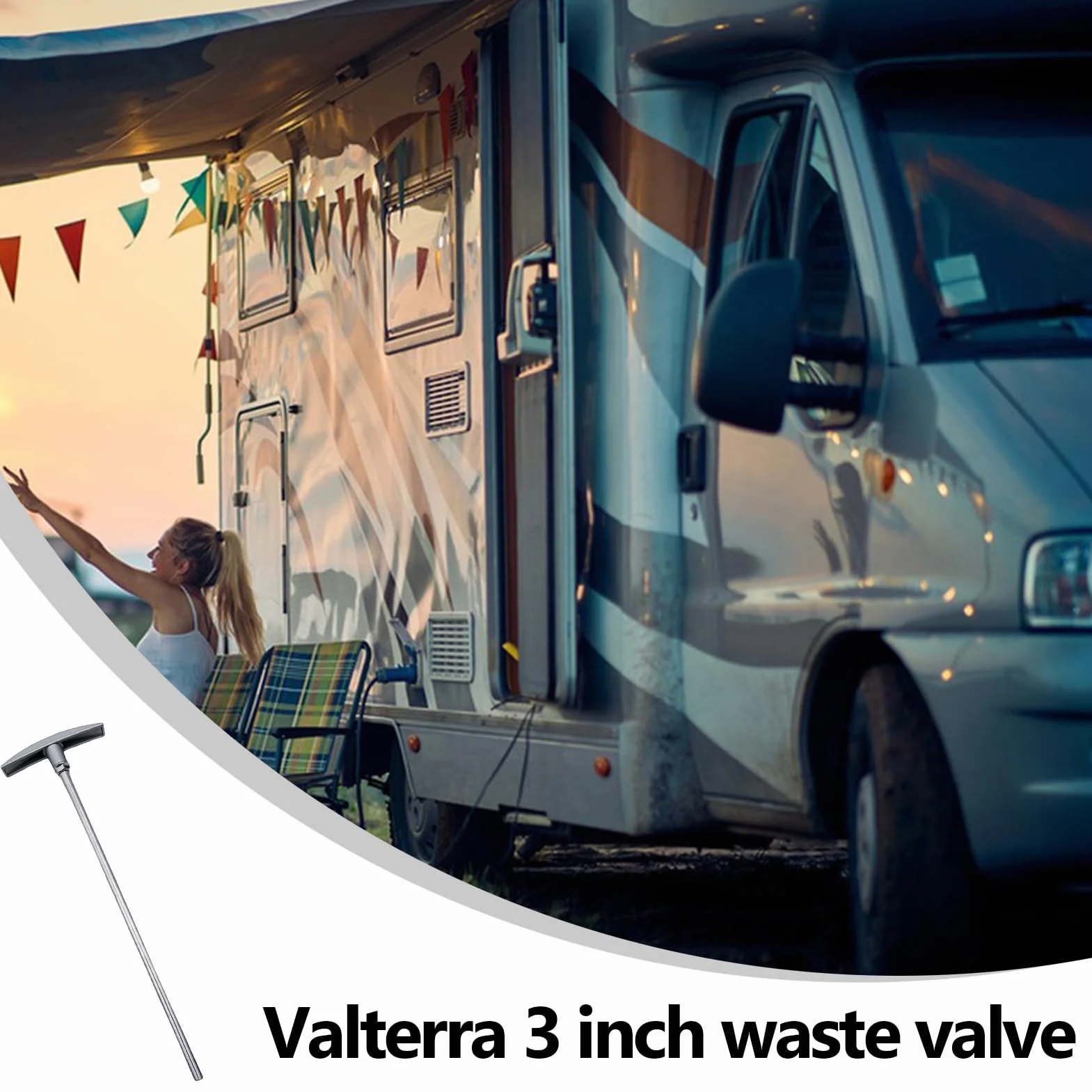 Varilla de extensión de válvula de alcantarillado para RV - Tubo de manija de tanque, varilla de reemplazo de válvula de desechos de 9 pulgadas para RV | Tubo de extensión conveniente para el