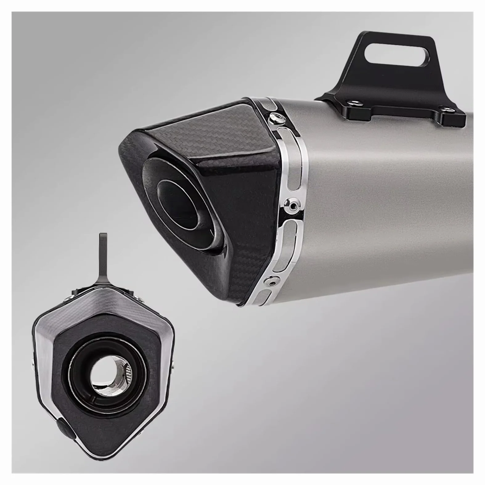 Silenciador de escape de acero inoxidable Para YZF-R15 Para R125 Para MT125 2008-2018