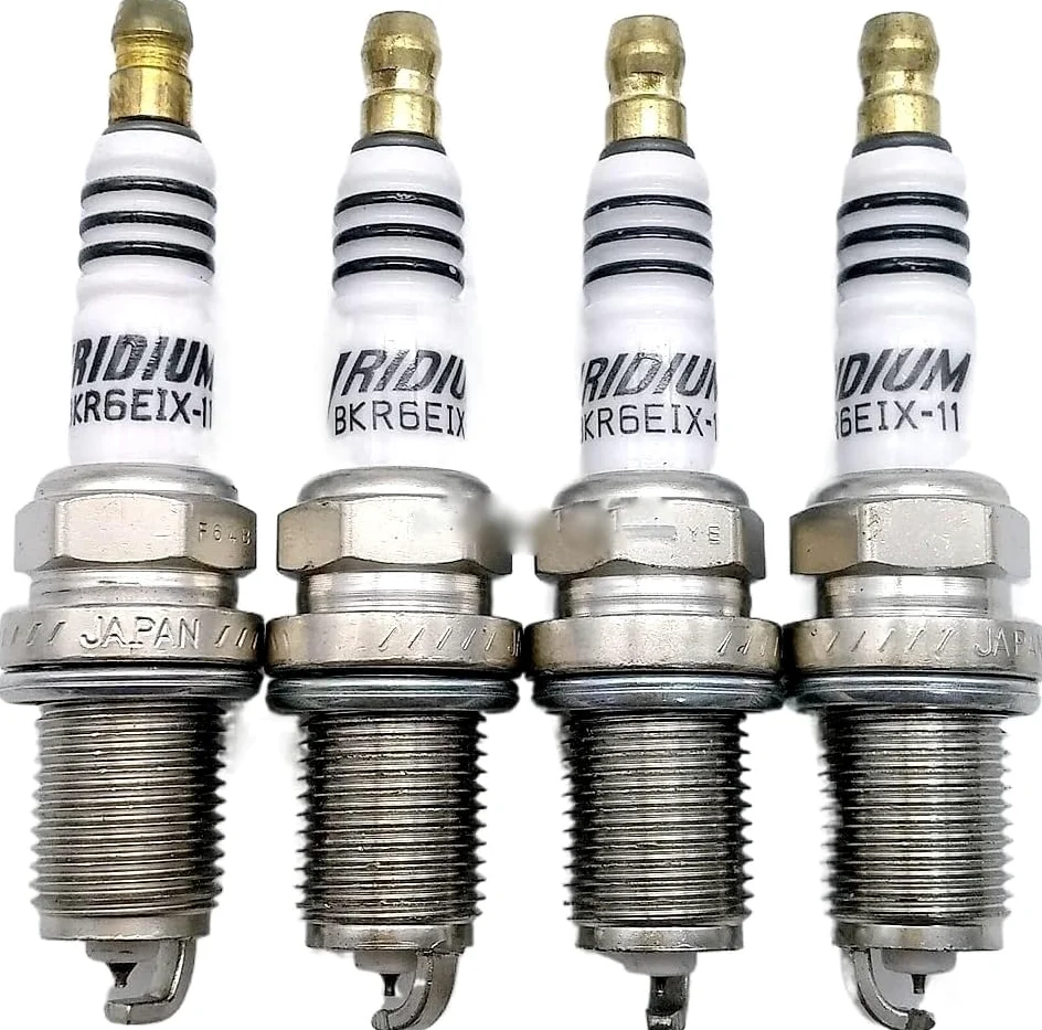 Bujías para automóviles, 4 Unidades, bujía de iridio de Alta Potencia Bkr6Eix11 4272 para Chevrolet, Toyota, Mitsubishi, Lexus y Ford.