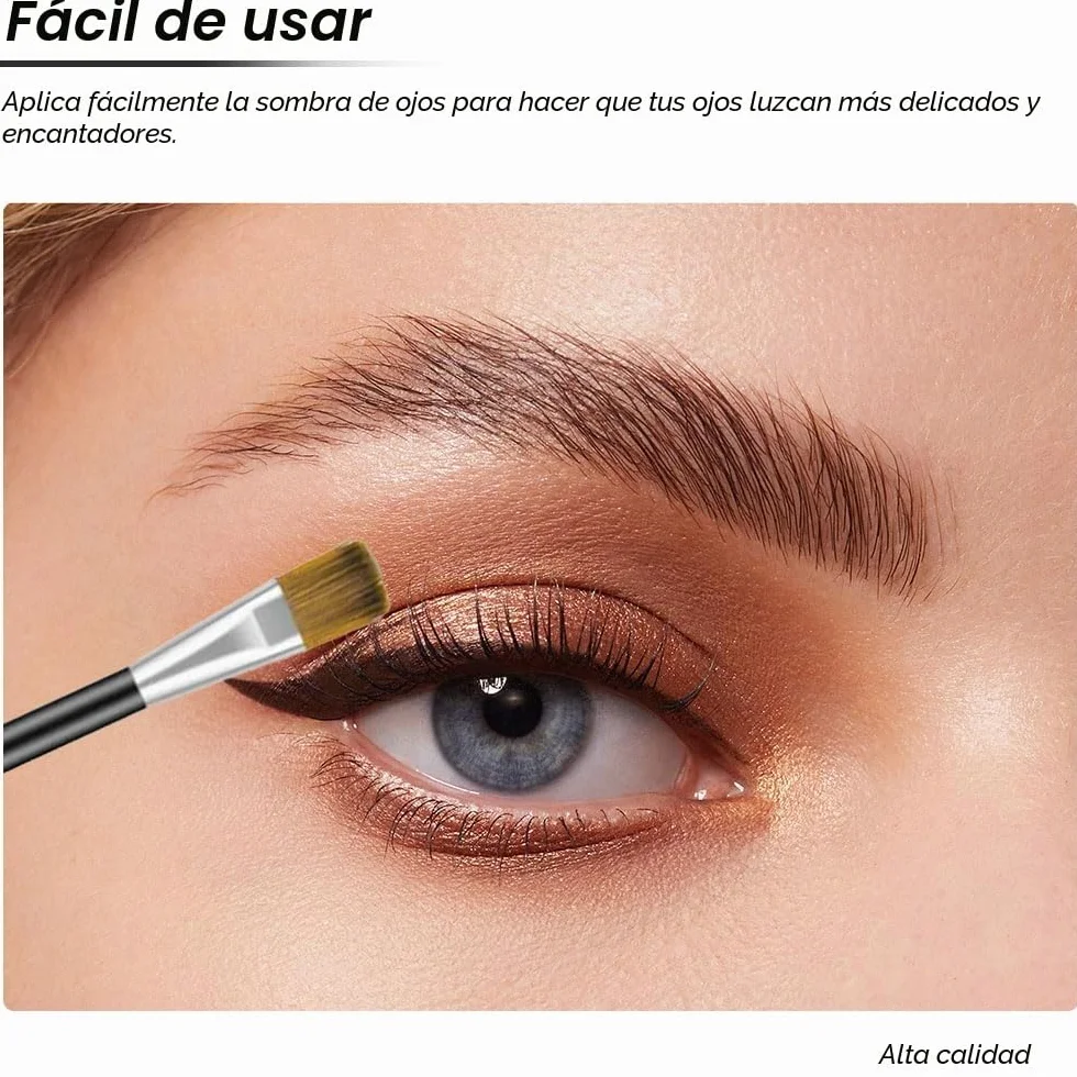 Brochas para Sombra de Ojos de Doble Punta, 12 Esponjas Aplicadoras