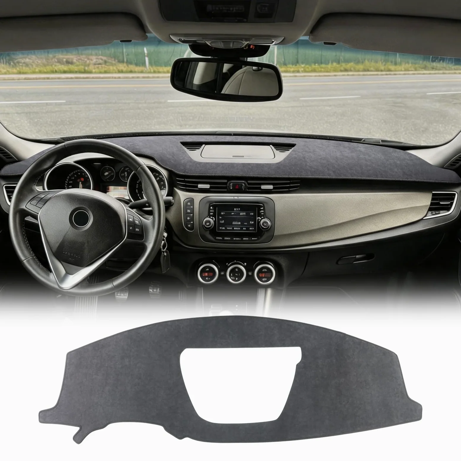 Protector solar para salpicadero de coche para Alfa Romeo Giulietta 940 2010-2021, almohadilla resistente a los arañazos, alfombrilla antideslizante para tablero de salpicadero, protector de