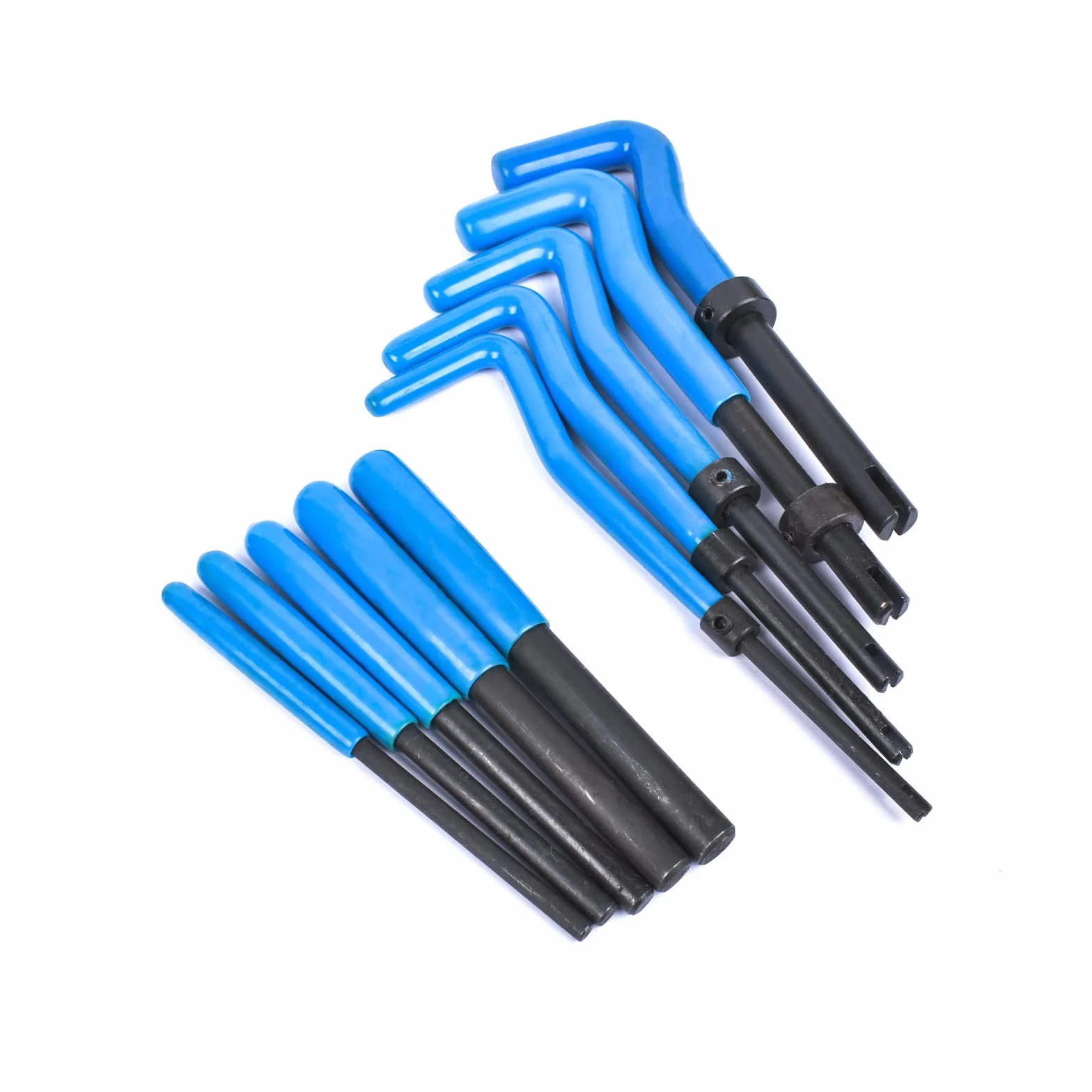 Bisenya Juego de reparación de roscas, 131 piezas, herramientas de reparación de roscas, M5, M6, M8, M10, M12, rosca azul