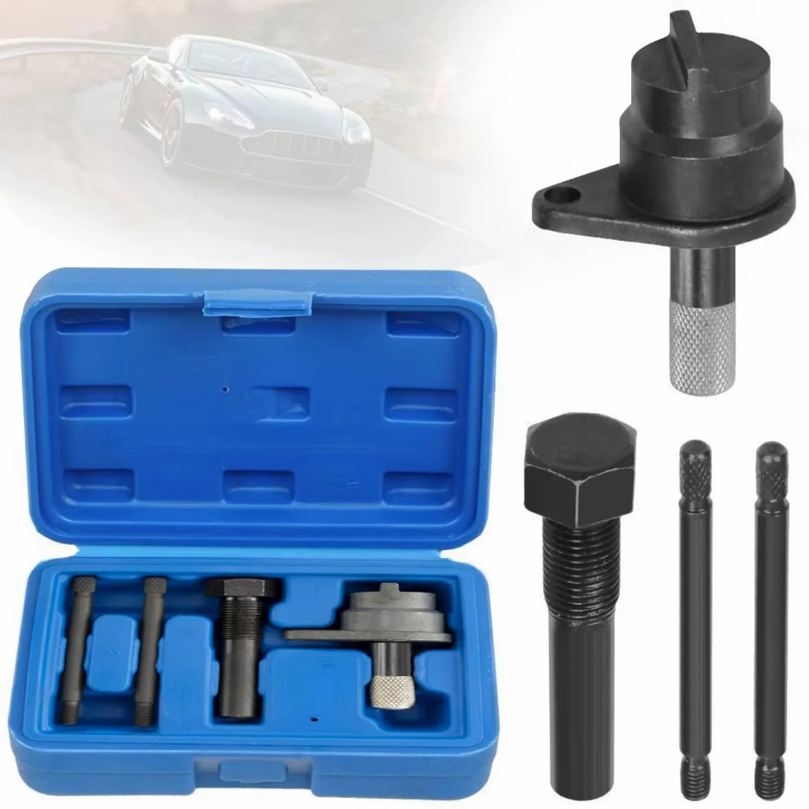 herramientas árbol levas Kit Compatible Con Skoda Para Fabia II Para Yeti Para Octavia Motor Coche Tensor Cadena Doble Herramienta Bloqueo Polea Árbol De Levas OEM: T10340 T10341