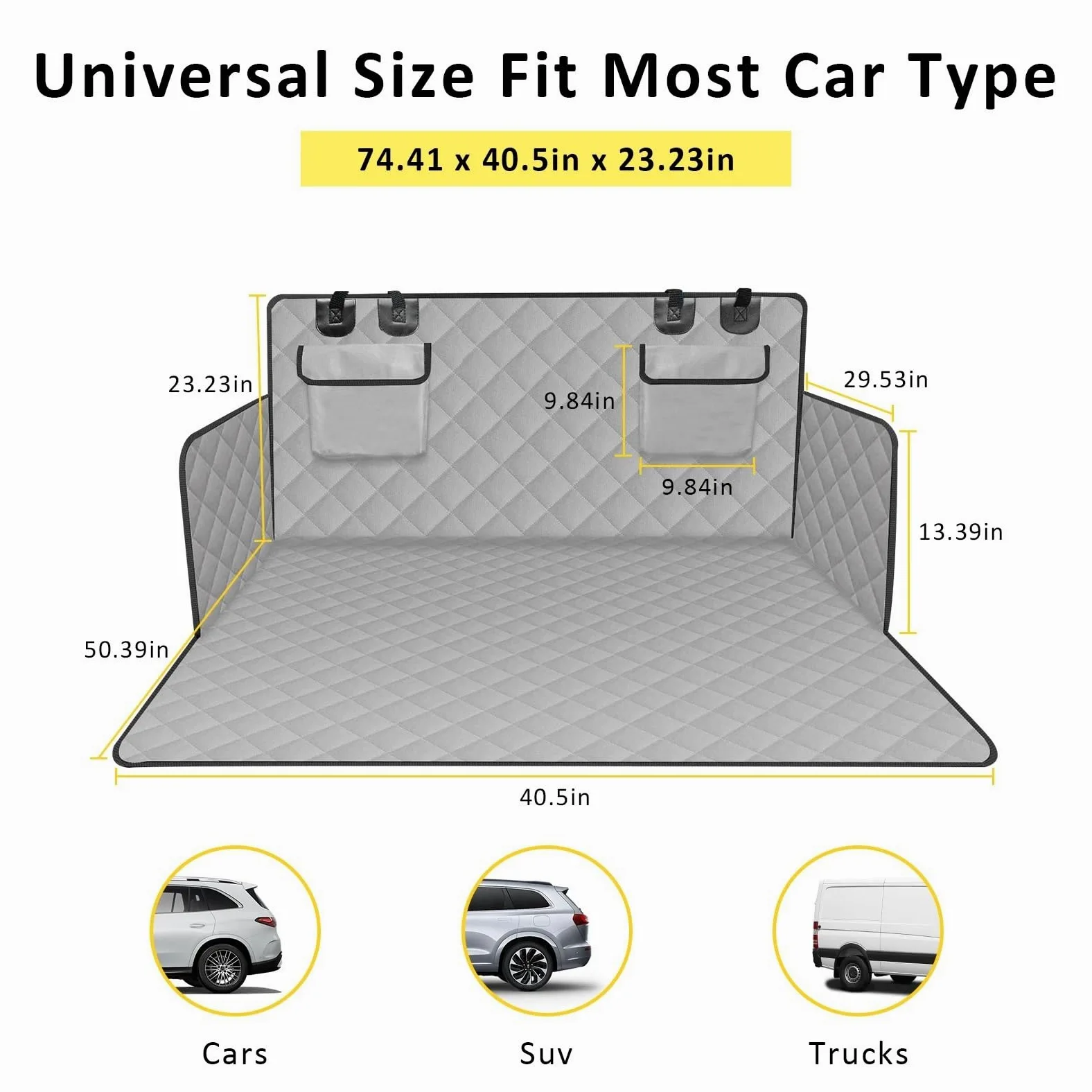 Protector Maletero para Tapete para Maletero de Perro, Funda Universal para Asiento de Coche, Impermeable, Antideslizante, 183 x 104 cm
