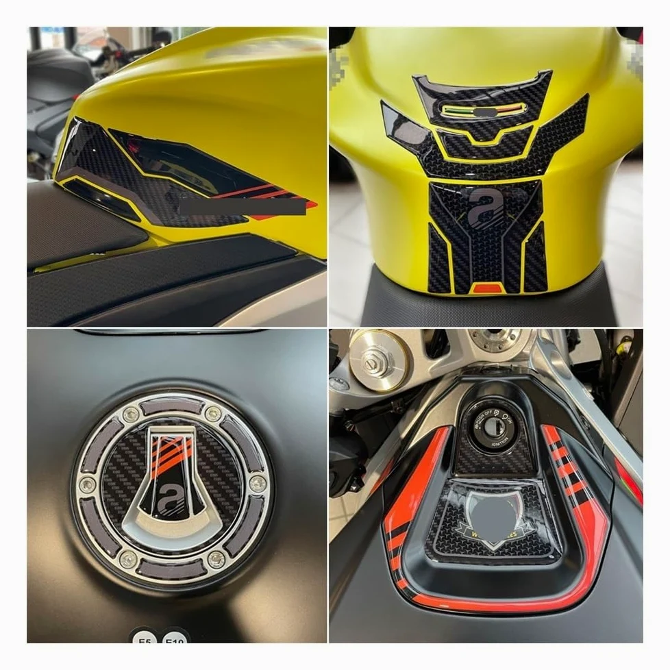 Kit De Protección Adhesiva para Depósito Gasolina para Tuono RS 660 (2020-2023): Protector Antirrayas Antideslizante Protector Deposito Moto