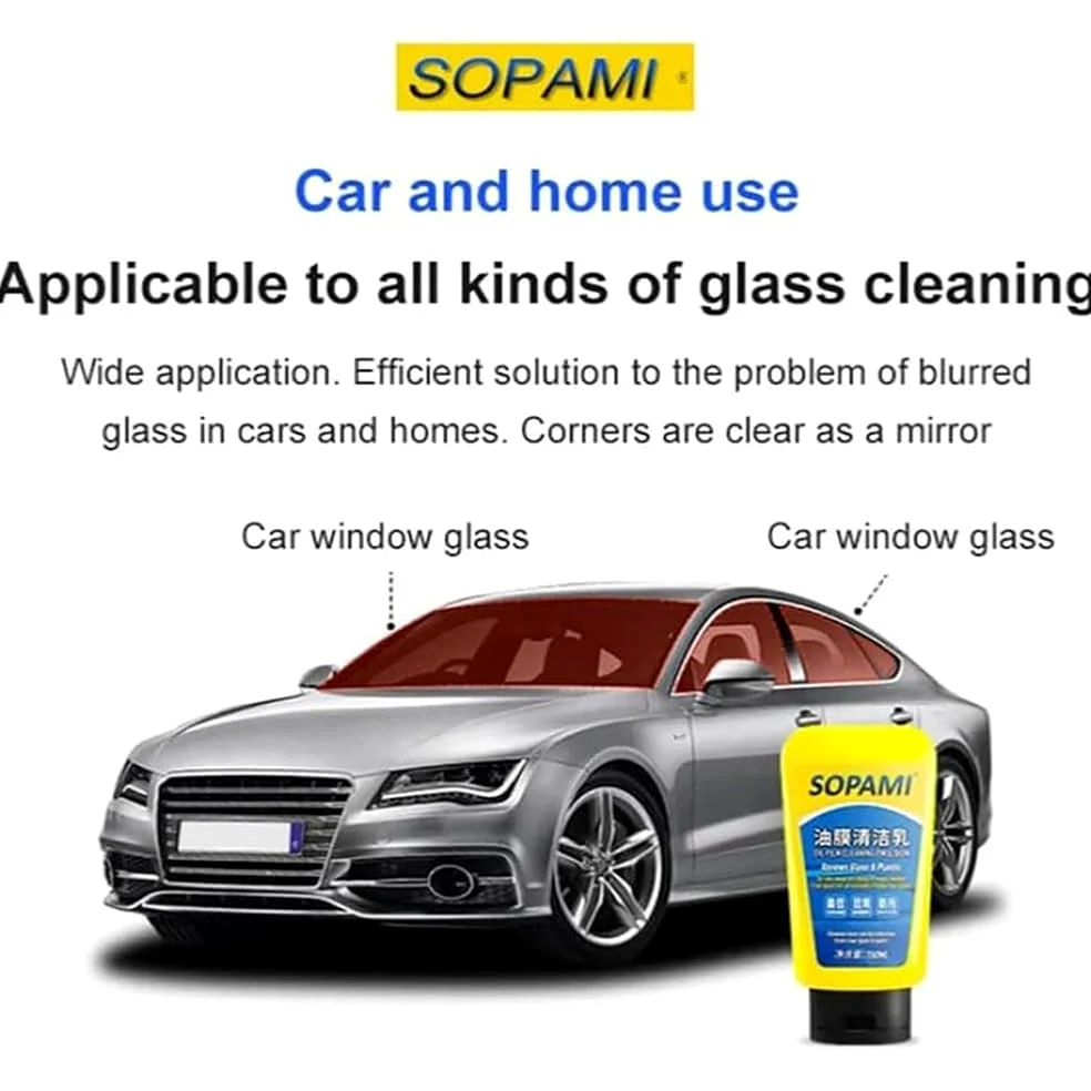 Emulsión de limpieza de película de aceite automático, limpiador de cristales Nano-Tech, limpiador de ventanas de coche para parabrisas, limpieza de ventanas, espejos y más (3 piezas)