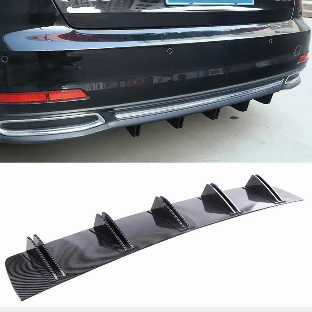 Difusor de Labios de Parachoques para Mini Mini 4door 2014-2023,Shark Fin Difusor Spoiler Chasis de Parachoques Trasero Alerón Coche Accesorios