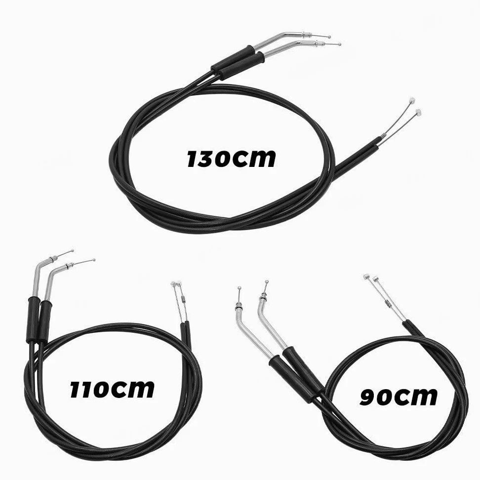 Cables de acero tejidos para motocicleta, funda cables acelerador Para Sportster XL1200 883 Para Dyna Para Road King Para Electra Glide