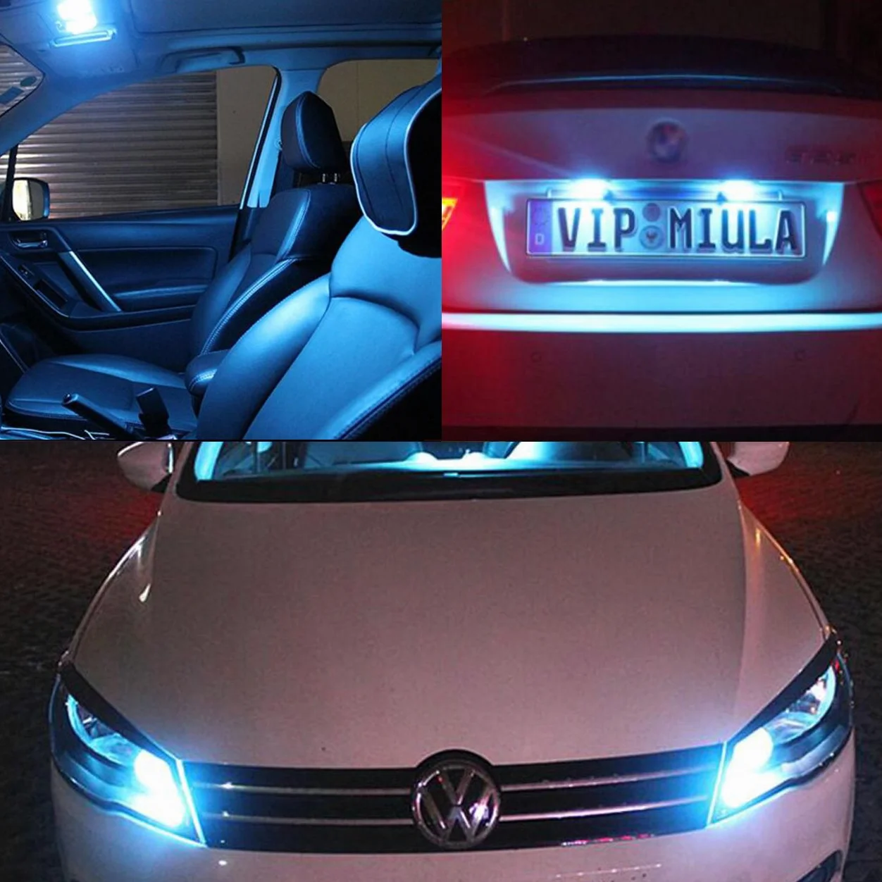 KATUR T10 Canbus - Bombillas LED para coche, color azul hielo, T10, W5W, 3 SMD 5050, superbrillantes, 194, 168, 175, 192, 2825, cuña, luces LED, fuente de repuesto para luces de coche (100 unidades)