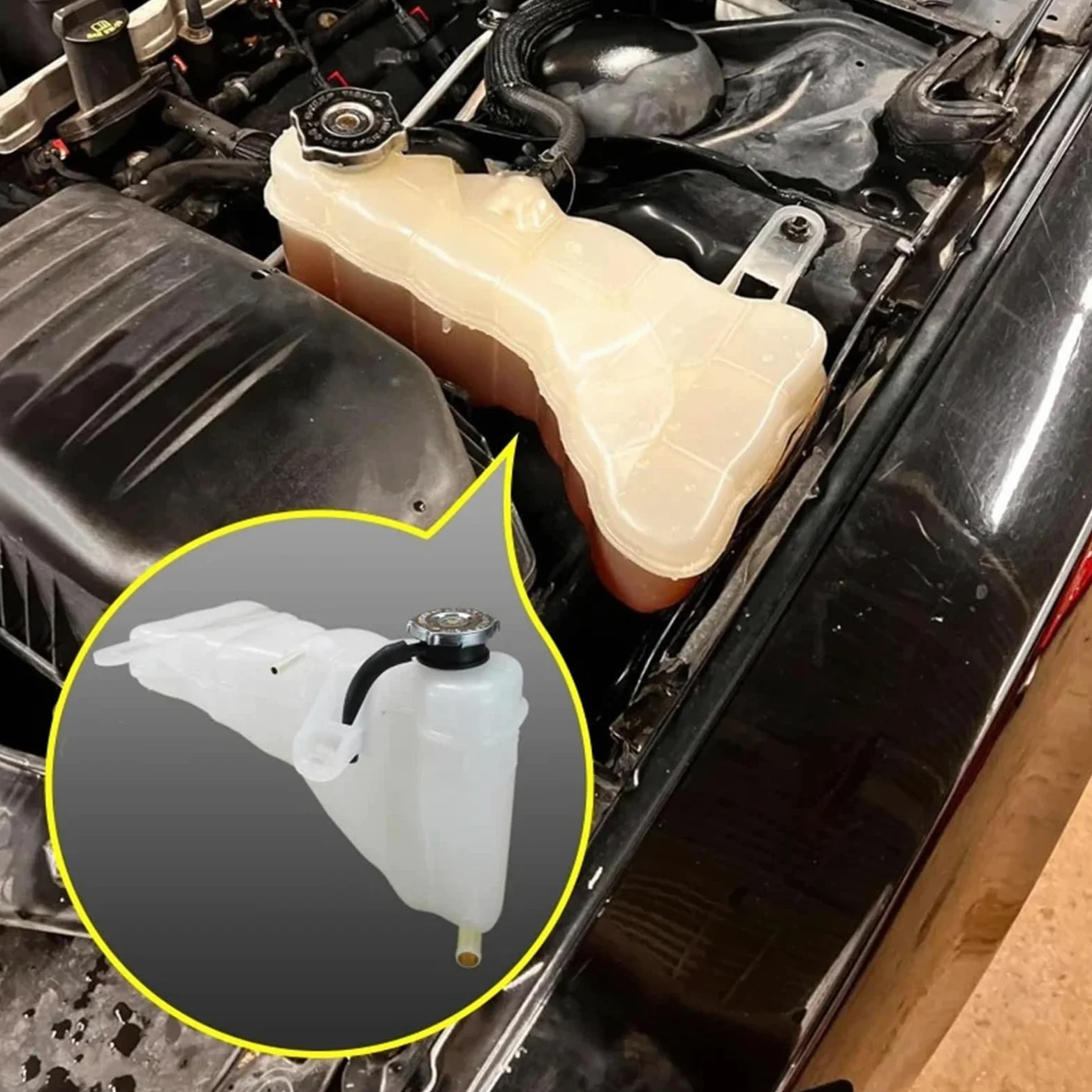 Depósito de expansión de refrigerante para Motor de automóvil Chrysler 300 con Tapa 55111260AF 55111260AE