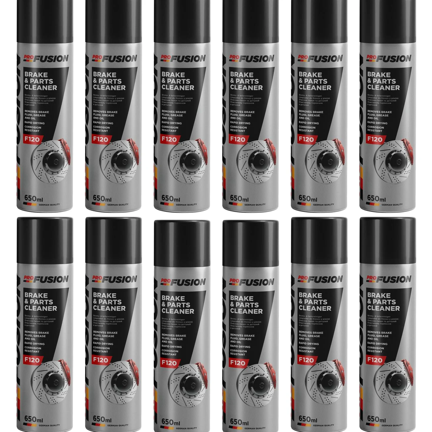 ProFusion Limpiador de Frenos y Embrague 650 ml Pack de 12 - Brake & Parts Cleaner