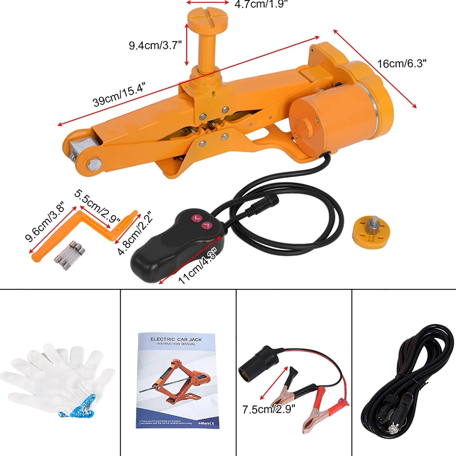 Caballete Coche Gato eléctrico para Coche automotriz de 3 toneladas, elevación, SUV, Furgoneta, Garaje y Equipo de Emergencia Gato Taller