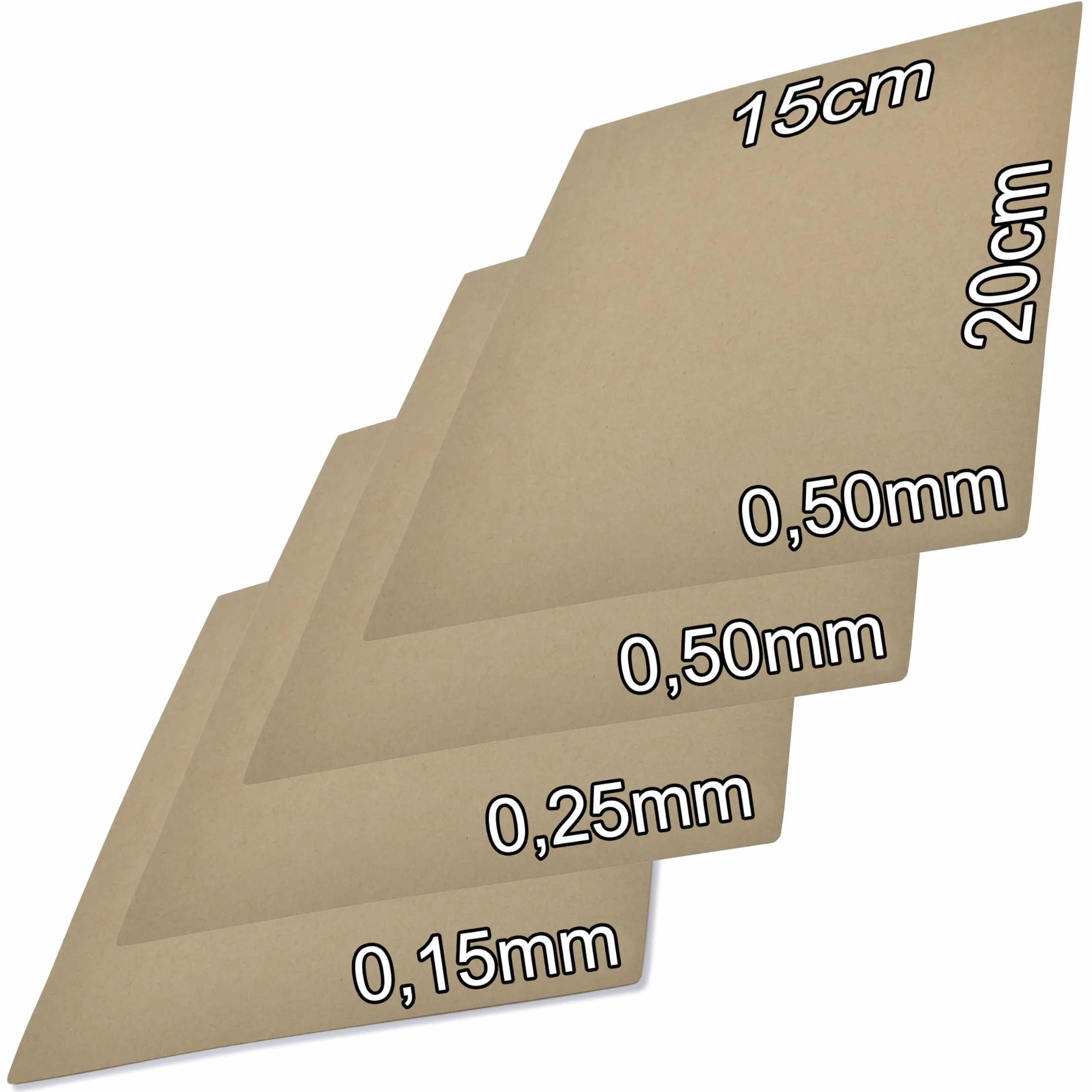 Easyboost 4 Hojas de Papel de Junta 0,15mm, 0,25mm y 2x 0,50mm resistente al desgarro tamaño 20 x 15cm para cilindro Scooter Motocicleta Cortacésped Desbrozadora
