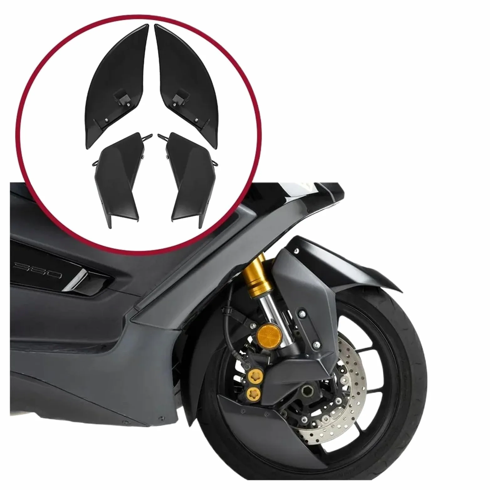 Conductos de refrigeración de aire de la cubierta del radiador del refrigerador de la pinza delantera de la motocicleta