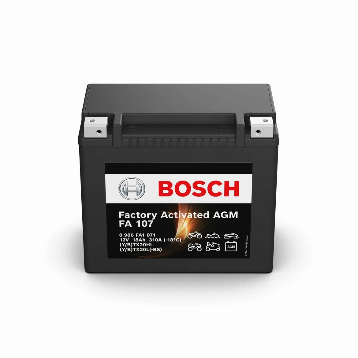 Bosch FA107 Batería para Motocicletas AGM 12V 310A 18Ah