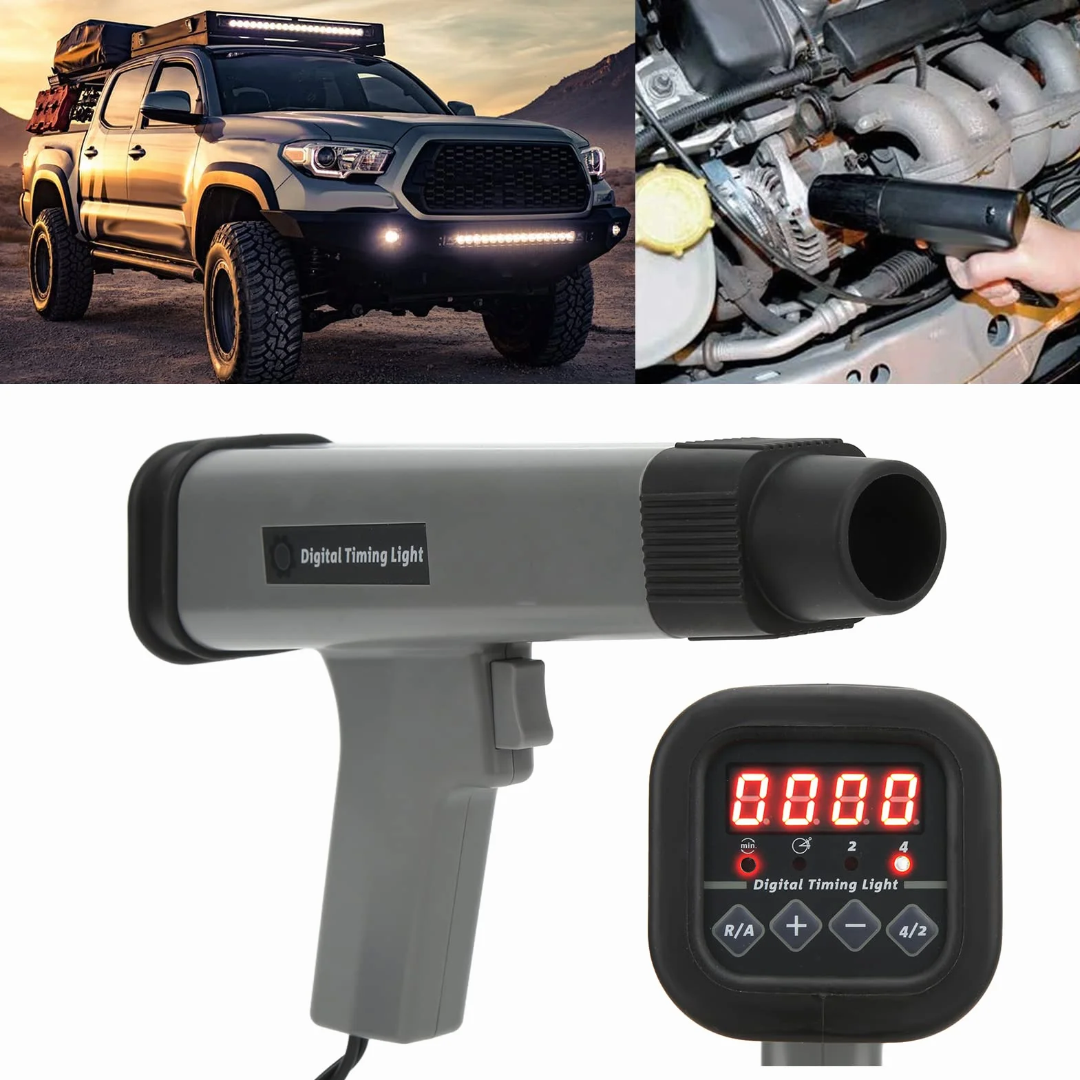 Luz de Sincronización Digital, Luz de Sincronización de Encendido Automotriz de 12 V para Detector de Lámpara Estroboscópica del de Encendido, Herramienta de Reparación