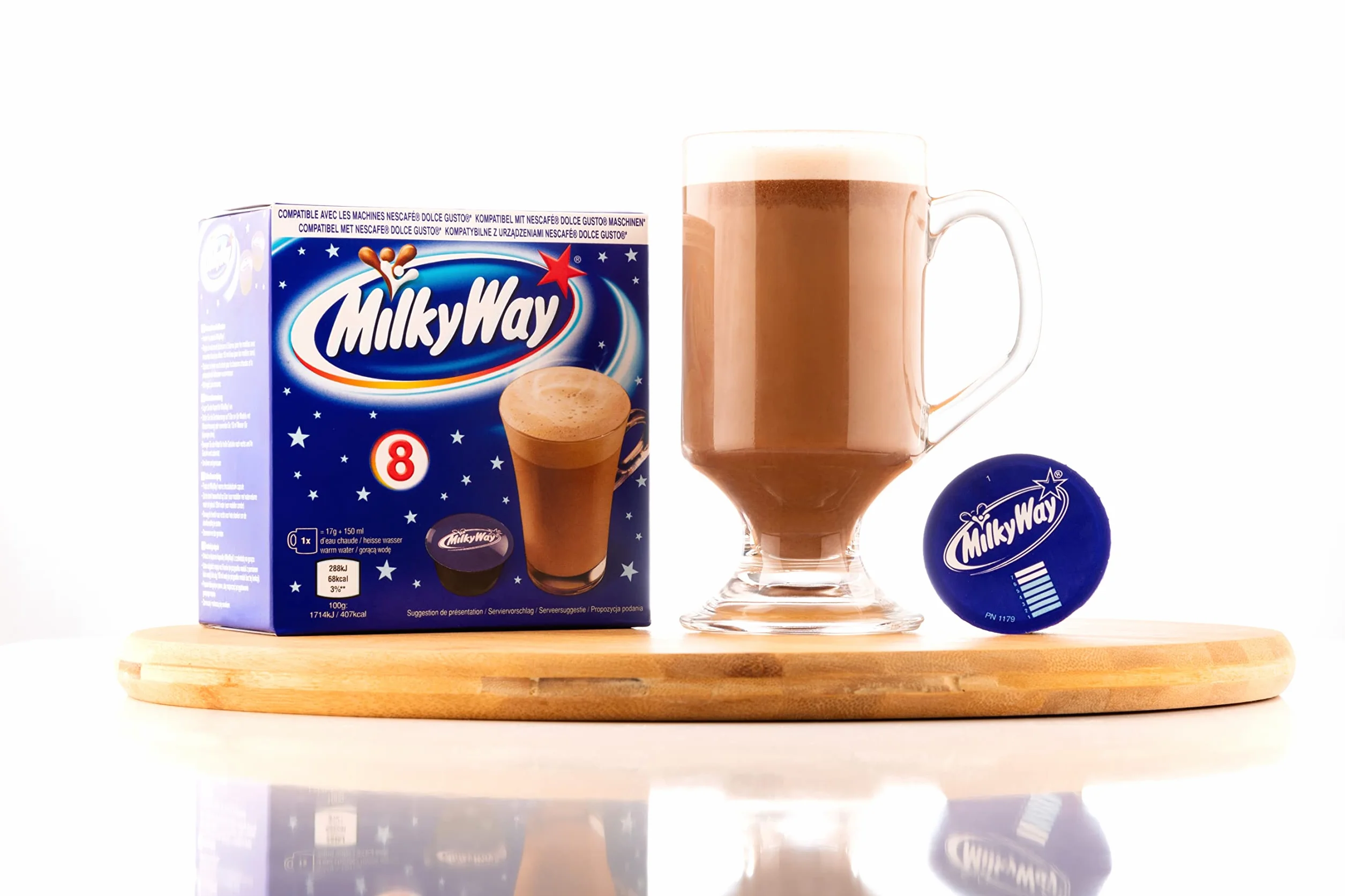 Cápsulas de Chocolate Caliente Compatibles Dolce Gusto Mars Twix Milkyway 24 Unidades