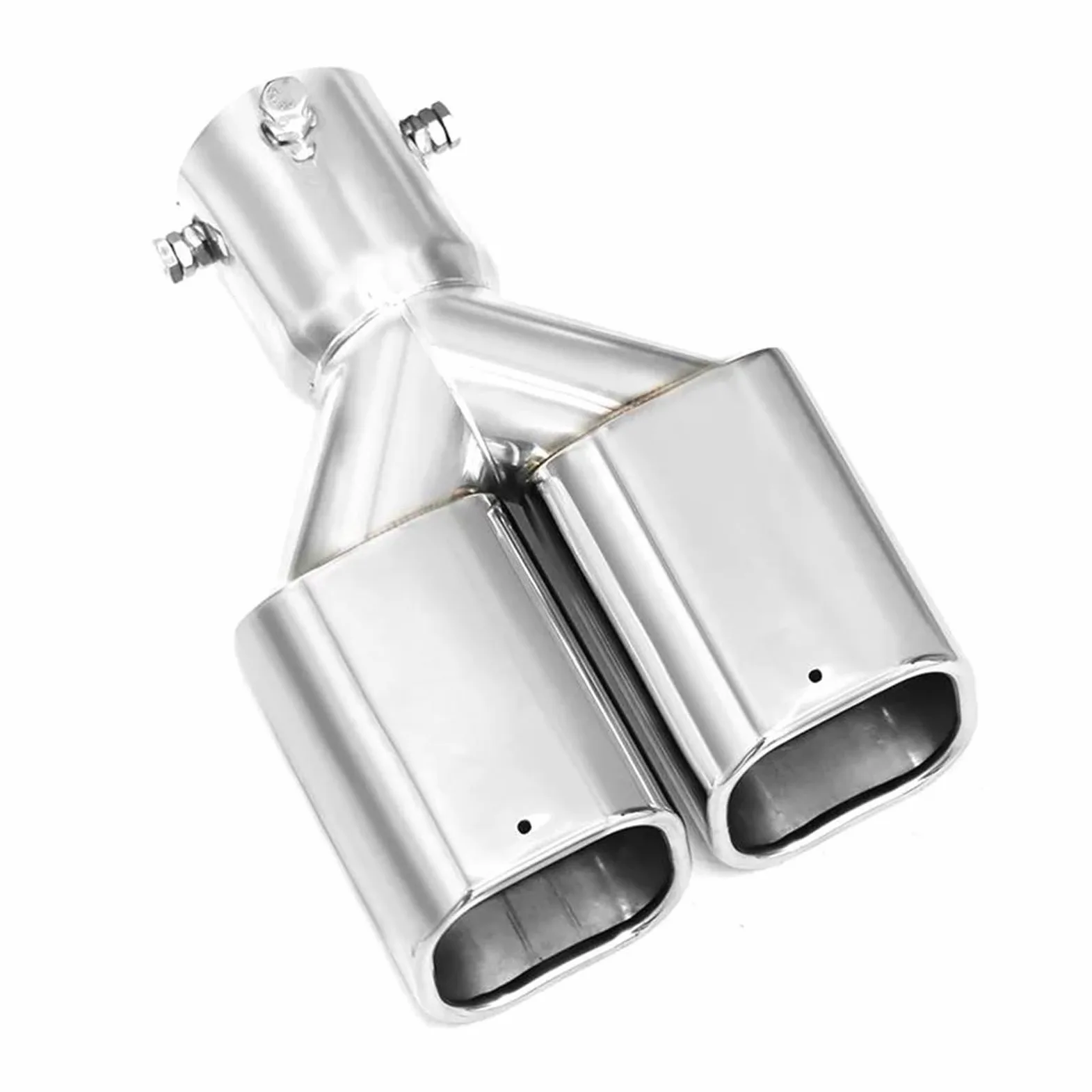Tubo escape deportivo Silenciador de tubo de escape cuadrado de acero inoxidable de doble cabezal para Toyota para Alphard Serie 40 2024, 1 pieza silenciador