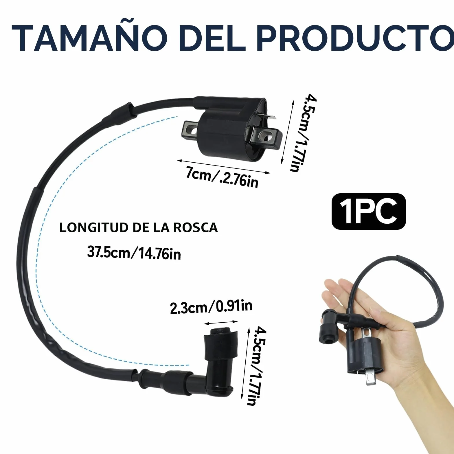 Bobina de Encendido Modificada para Mejorar la Potencia para Motocicleta, Scooter y ATV 125CC-250CC Ciclomotor Go-kart