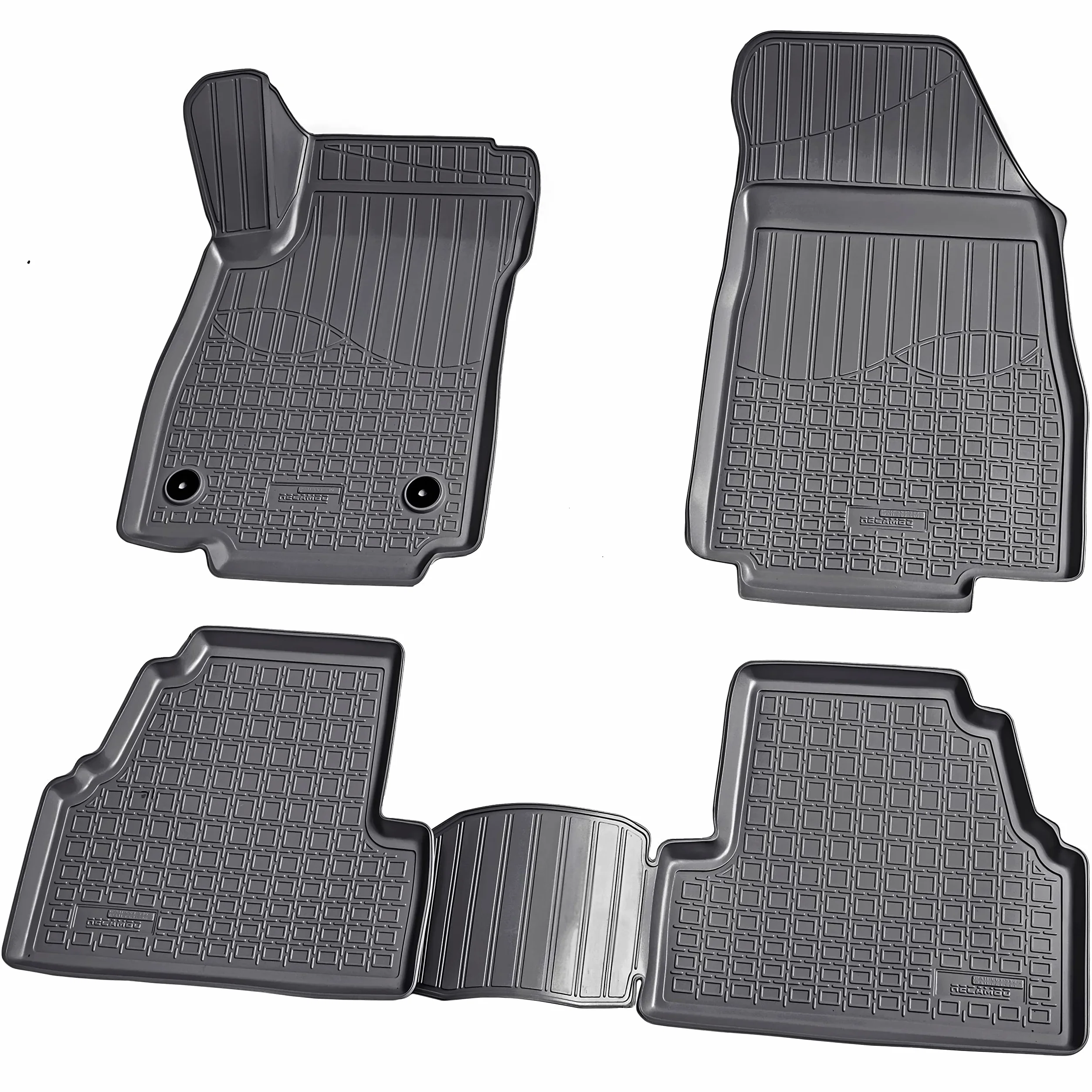 Recambo Alfombrillas de goma 3D compatibles con Opel Mokka | Mokka X | año 2012 2019 | alfombrillas de goma para coche | ajuste perfecto | con borde | color negro