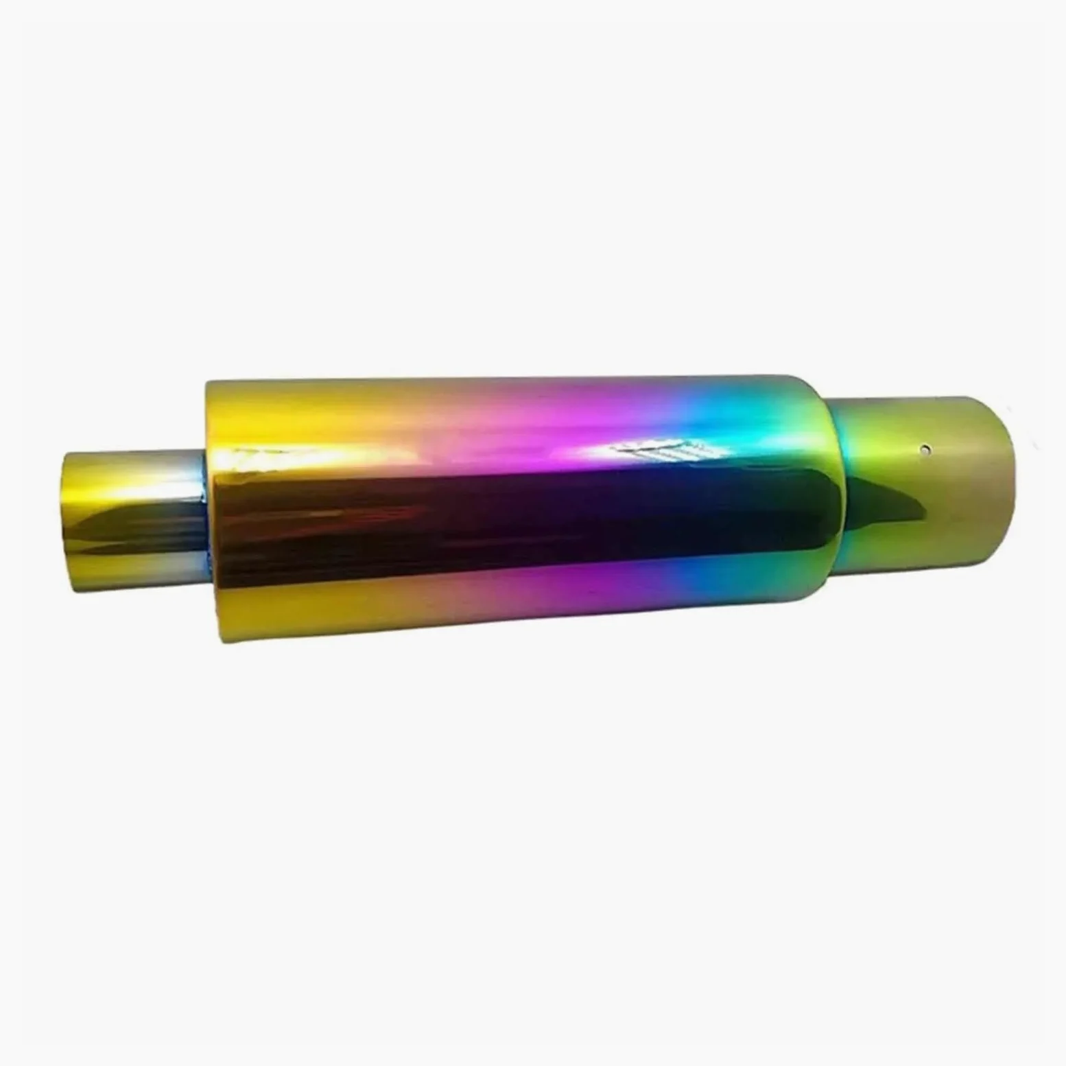 Genérico Silenciador Escape Silenciador Escape Universal 2,4" (61 Mm) con Punta Acero Inoxidable Y Logotipo Tubo Escape Coche Coche