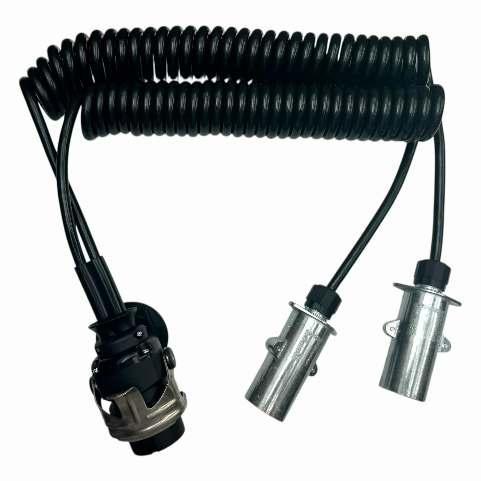 Cable en espiral de 3,8 m, 15 pines a 2 adaptadores de 7 polos de 24 V para camiones NFZ