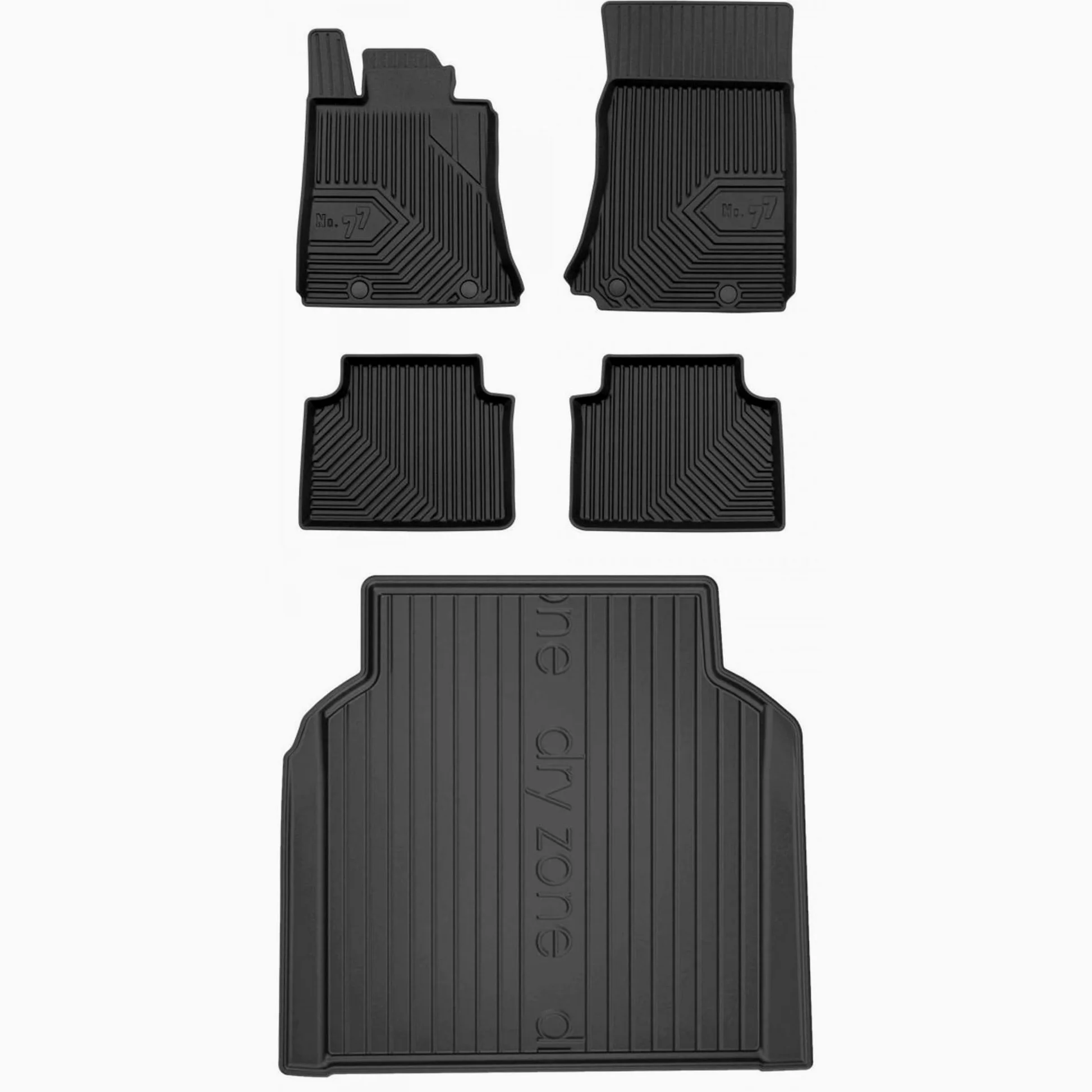 MOTOS Set de alfombrillas de goma y alfombrillas de maletero para Alfa Romeo Giulia desde 2016 Mejora la comodidad de tus viajes con la alfombrilla antideslizante para coche NO.77- alfombrillas para t