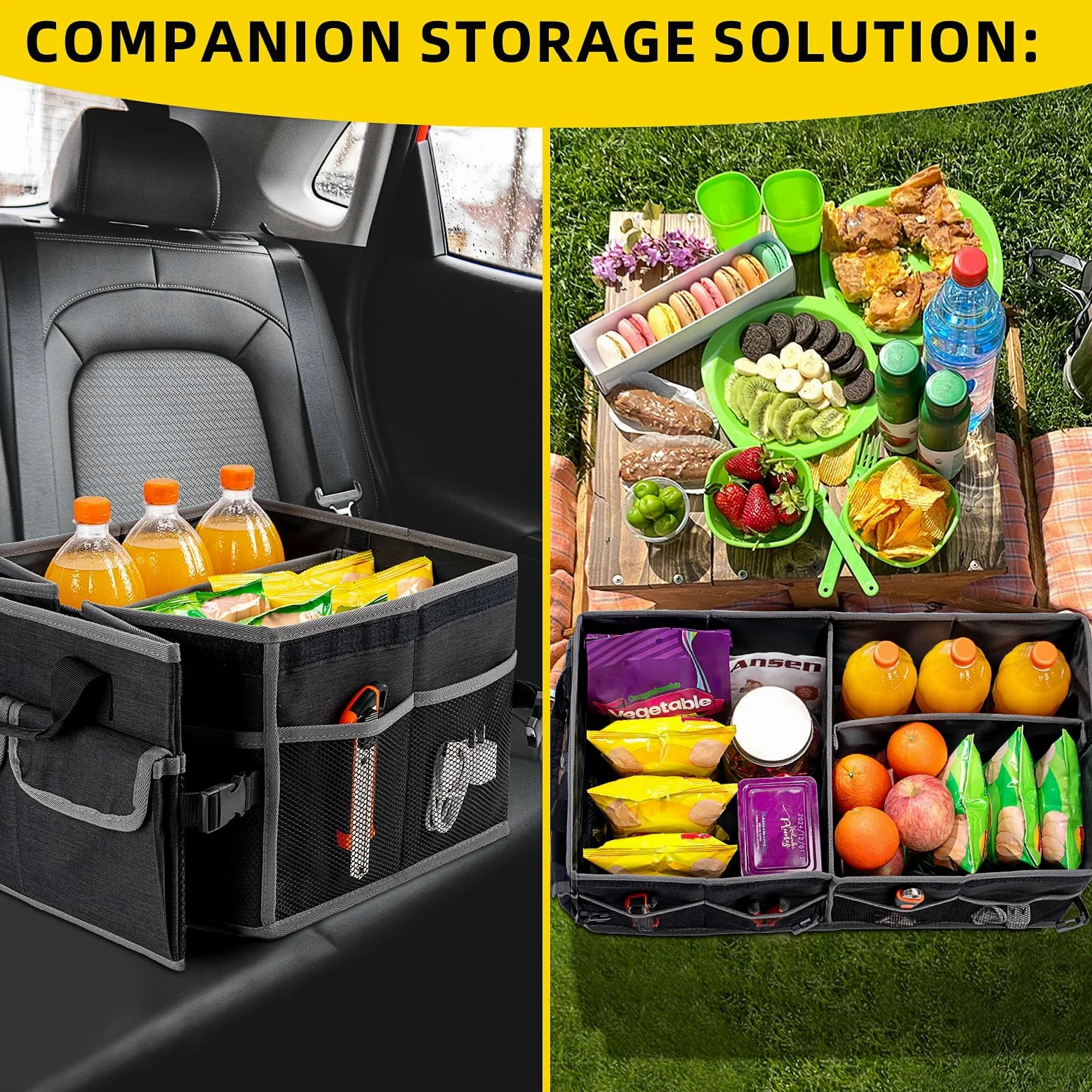 Organizador de Coche Almacenamiento para BMW 2er Cabrio | Typ F23 (auch M240i), Organizador Maletero Plegable Impermeable Base Antideslizante Reforzada y Robusta