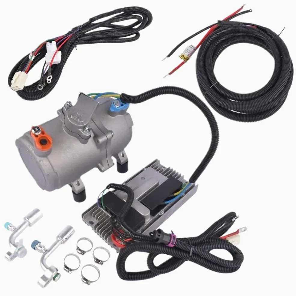 Kit de compresor de aire acondicionado de 12 V, compatible con vehículos recreativos, furgonetas, autobuses