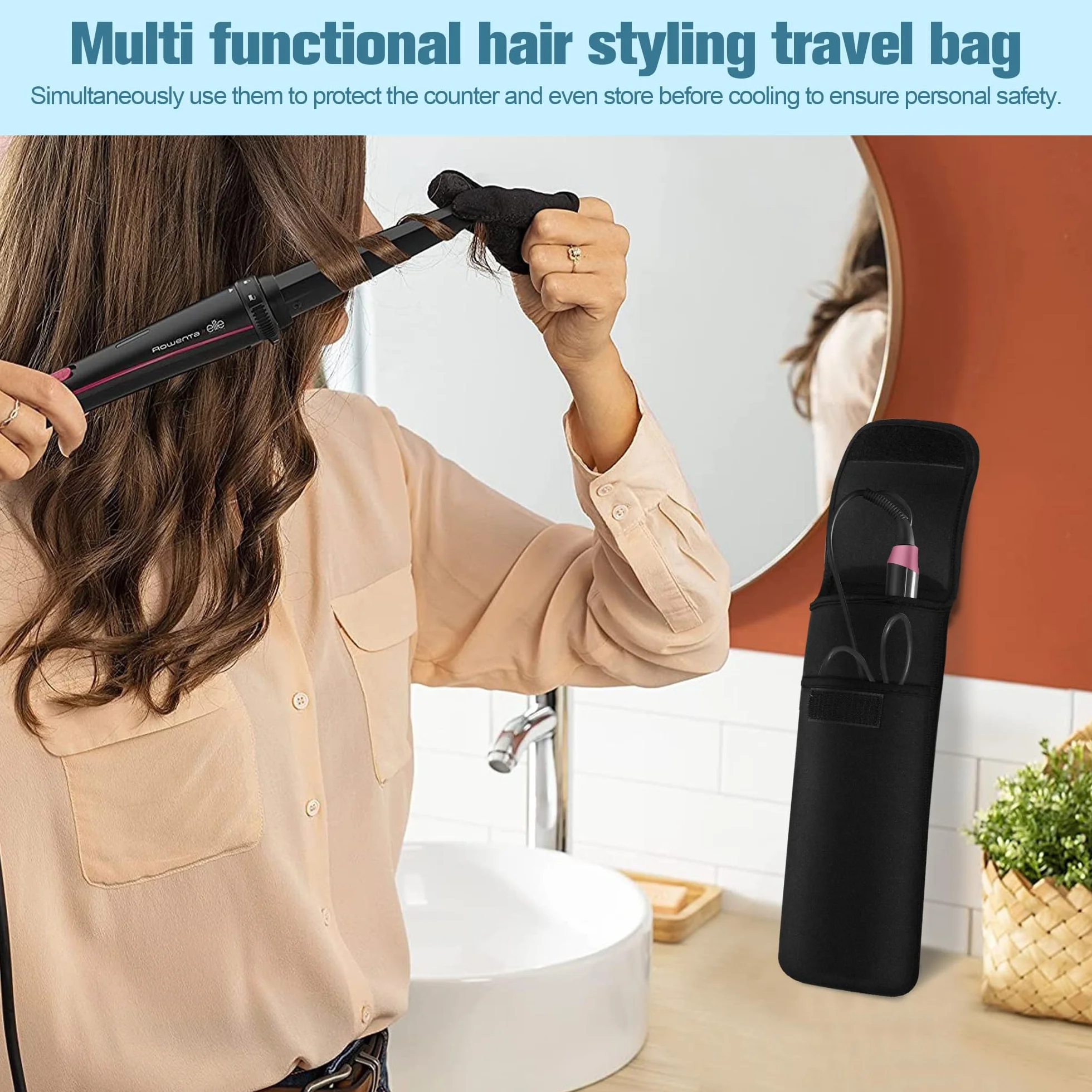BASELIFE Funda de neopreno impermeable para plancha de pelo