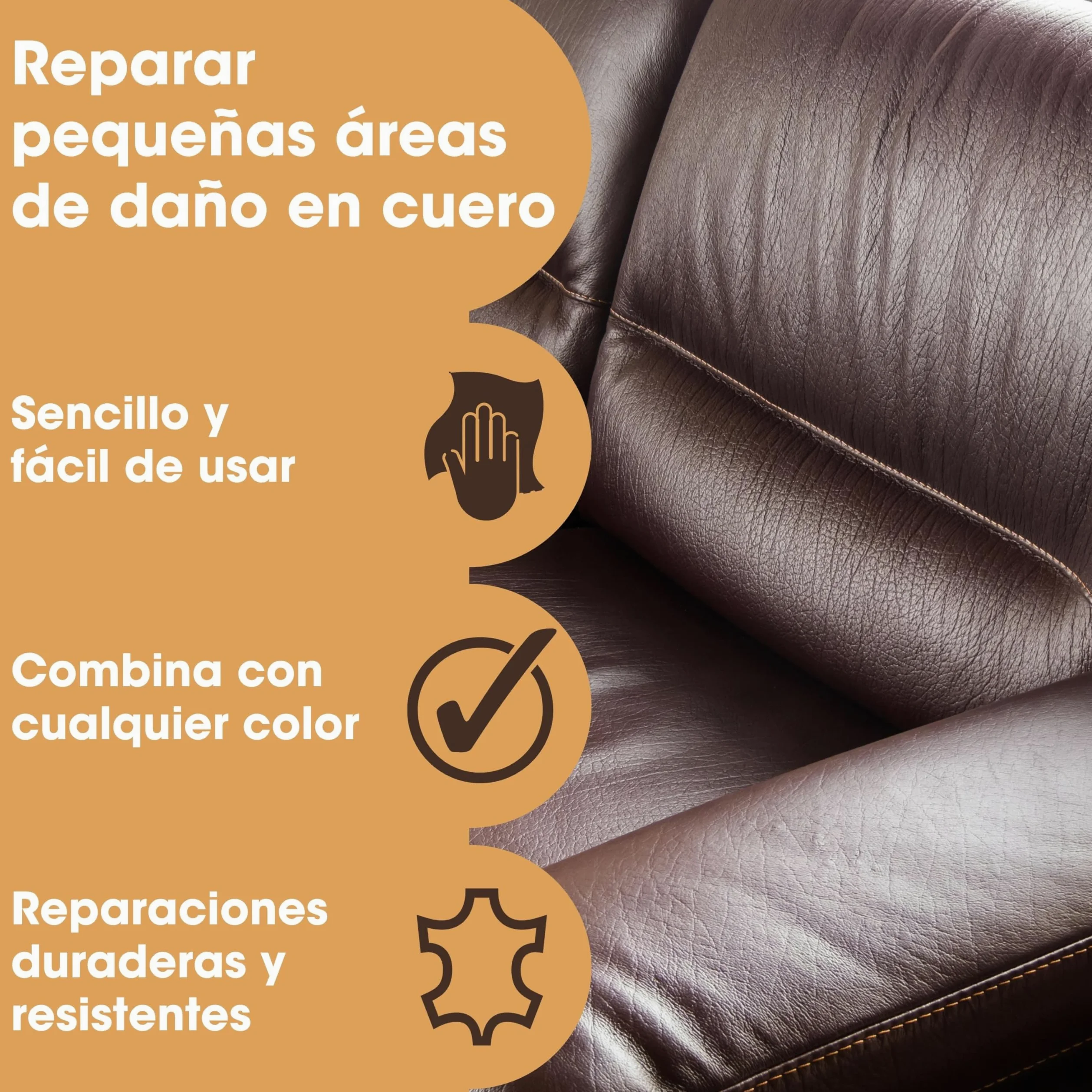 Furniture Clinic Kit Completo de Reparación de Cueros - 12 Opciones de Colores para Sofás, Asientos de Coche - Remienda, Rellena y Retoca Arañazos, Desgarros y Otras Áreas Dañadas (Gris)