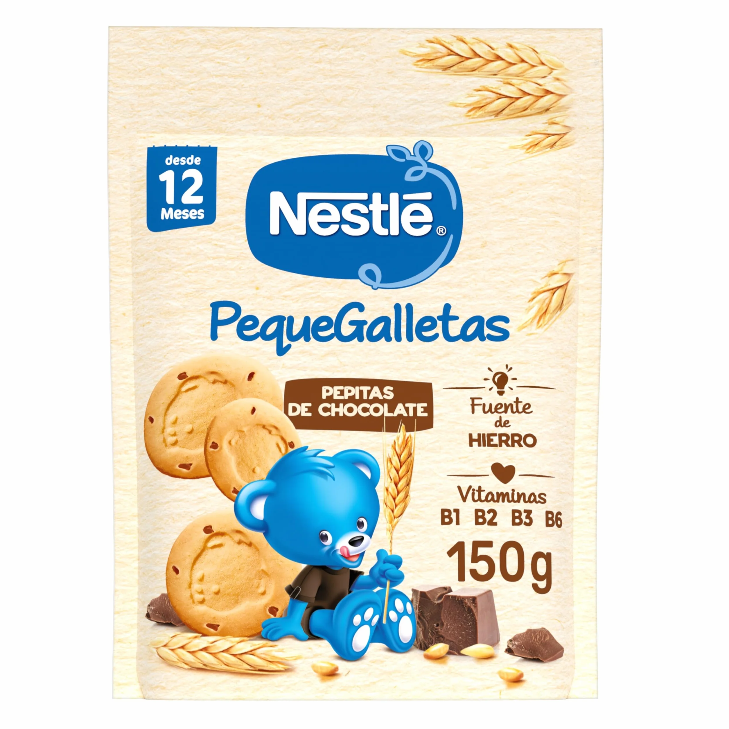 NESTLÉ PequeGalletas Choco 150g 6 bolsas para bebés desde 12 meses