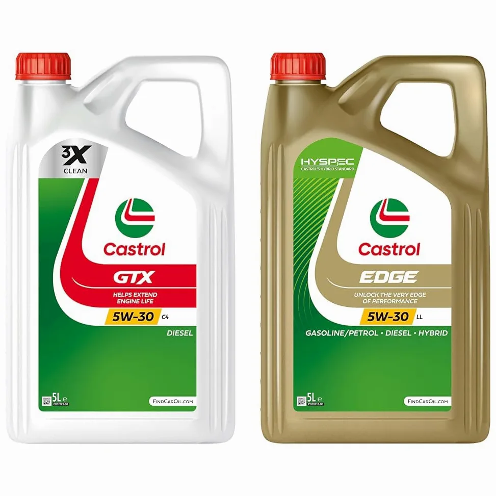 Castrol GTX 5W-30 C4 Aceite de Motor 5L + Castrol EDGE 5W-30 LL Aceite de Motor 5L