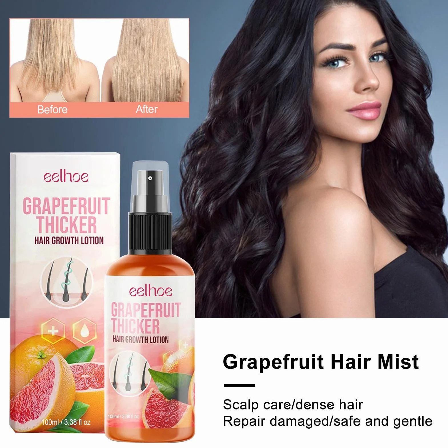 Zankie spray texturizante para el cabello volumen frutas naturales fragancia