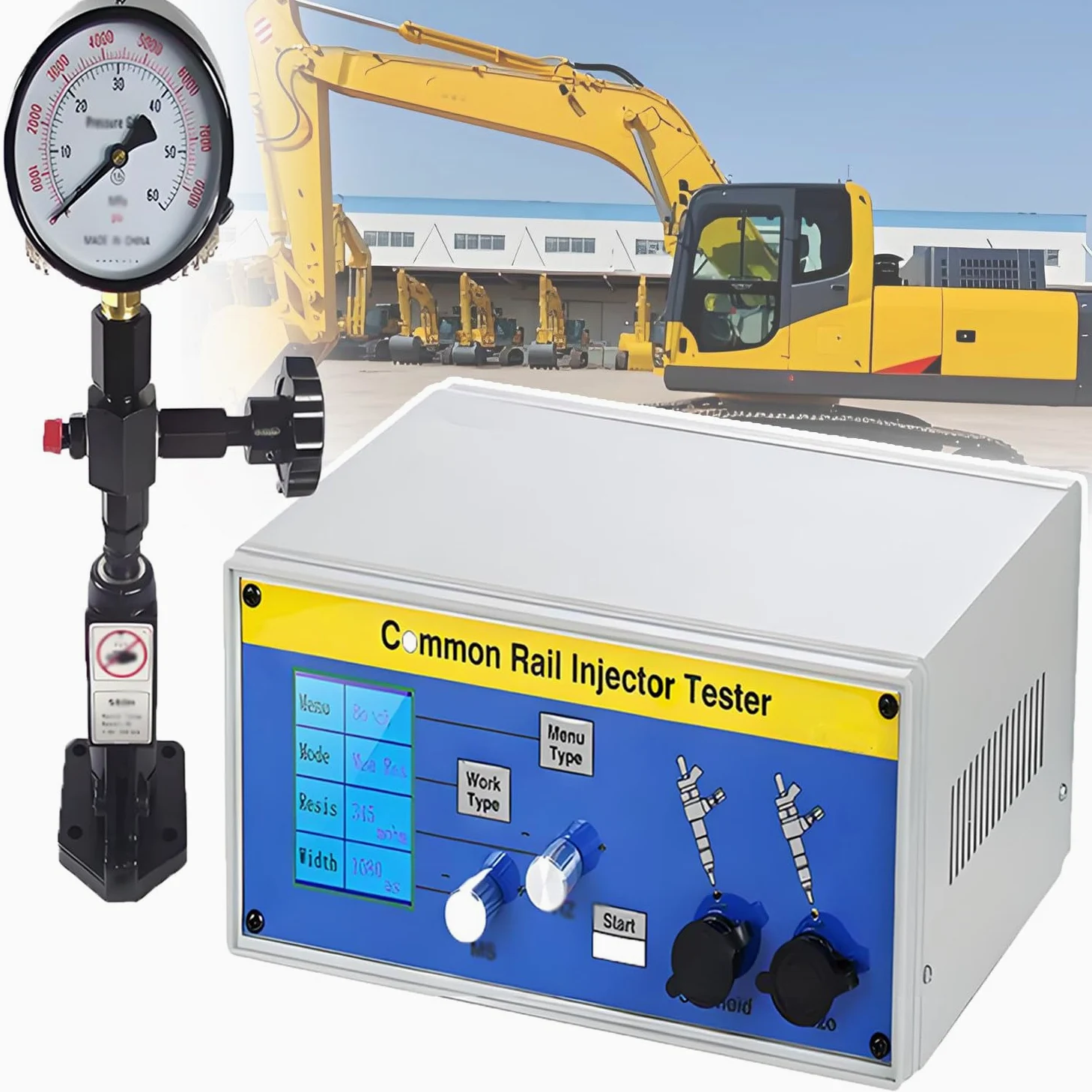 Probador Boquillas Diesel Profesional Multifunción,Comprobador Electromagnético Inyectores,Comparobador Inyectores Diésel Common Rail,Temperatura Funcionamiento -30 °C - 70 °C