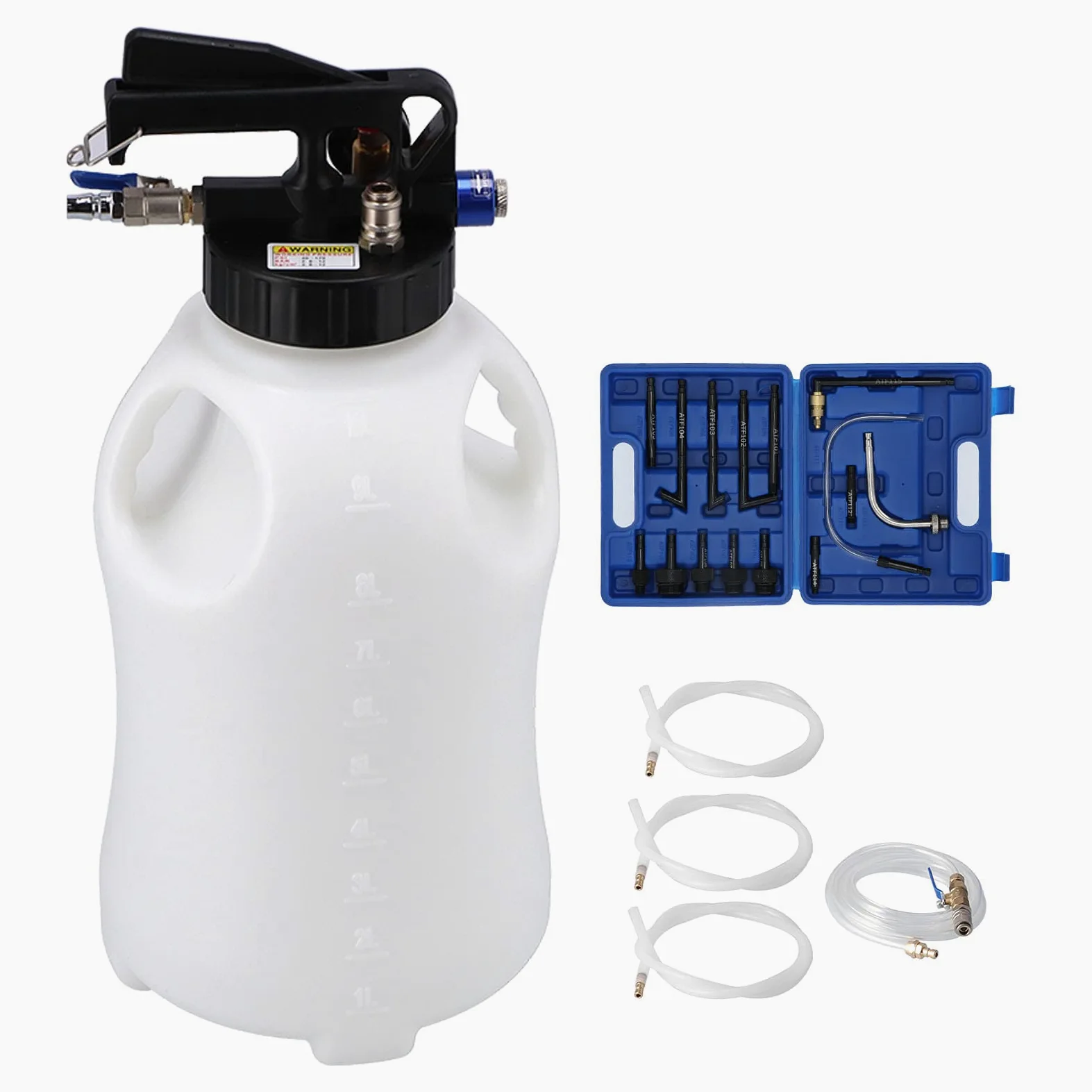 aqxreight Dispensador de Llenado de Aceite de Transmisión Automática Neumática de 10L, Kit de Herramientas de de Aceite de Motor, Hierro ABS Adecuado para Varios Vehículos